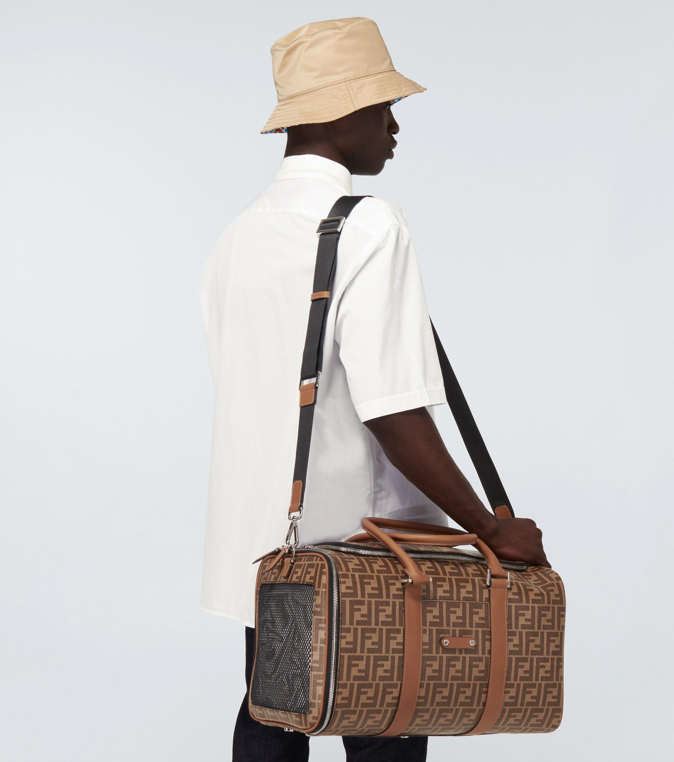 Fendi Ff Printed Dog Bag in Brown for Men | Lyst