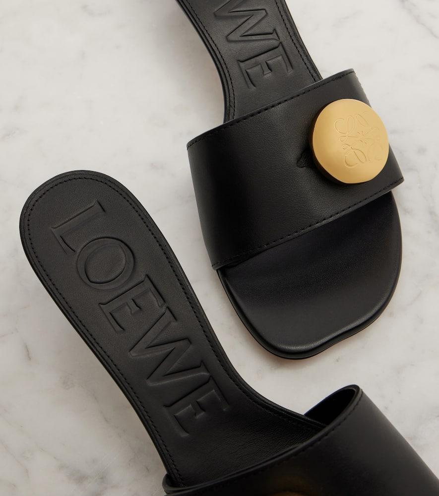 【LOEWE】 Pebble 45 leather mules Pebble 45 leather mules in brown - Loewe | Mytheresa