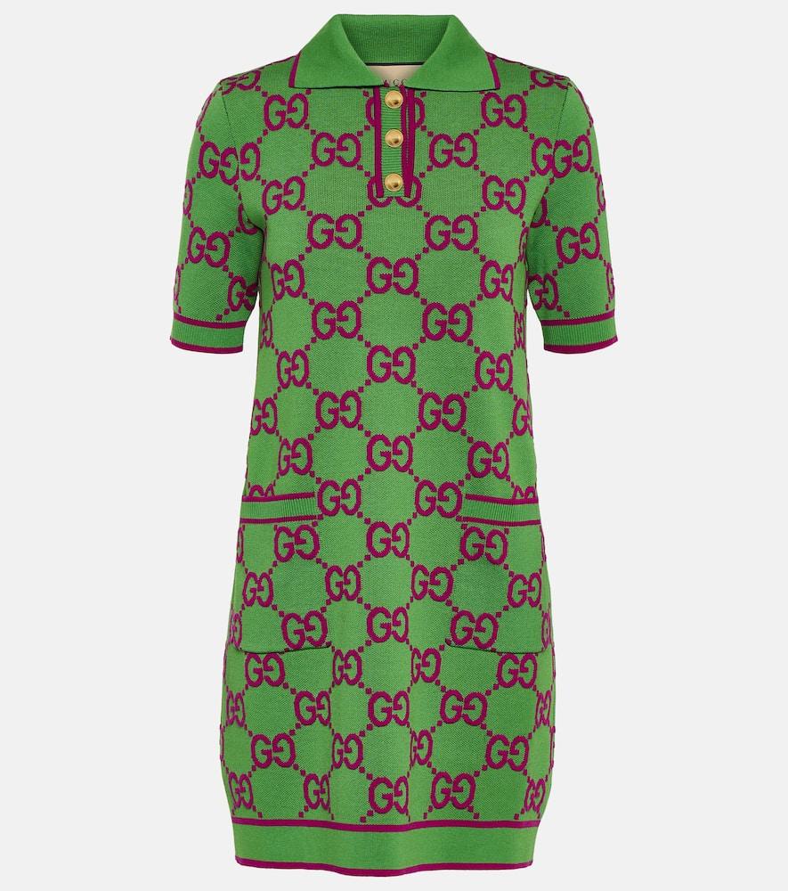 open lace back dress Gucci Poppy Field Fil Coupé Silk Cape Dress main image 0