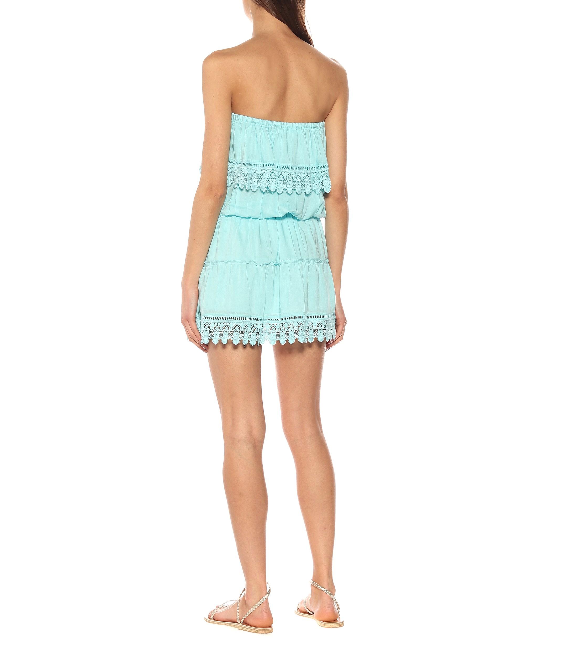 Melissa Odabash Joy Strapless Minidress in Sky (Blue) - Lyst