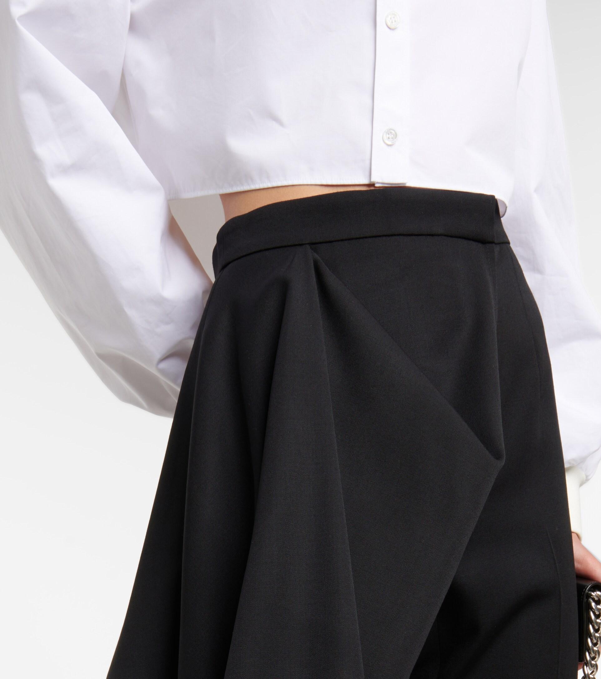 Alexander McQueen Sculptural High-rise Wool Pants | Lyst