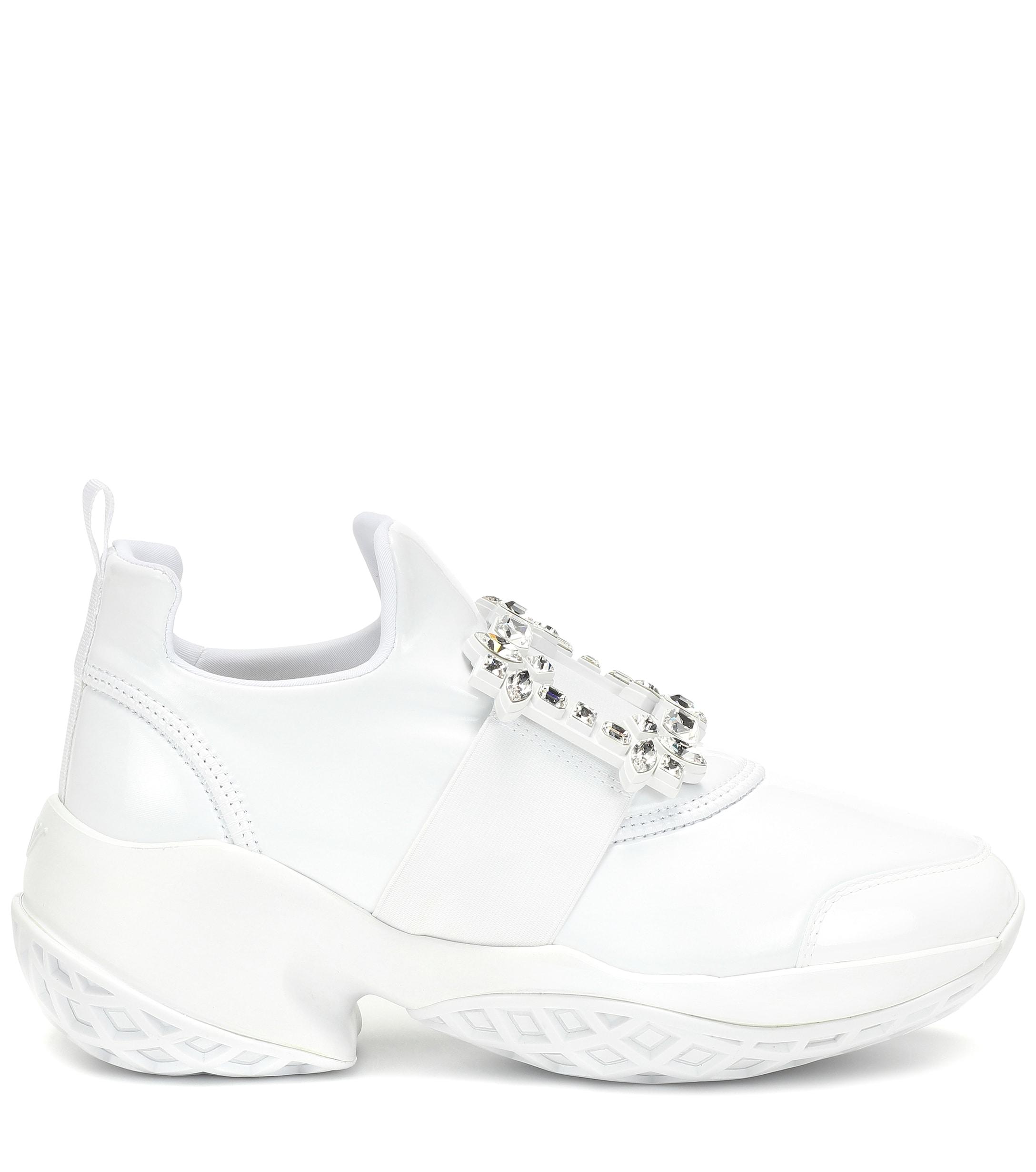 roger vivier white flats