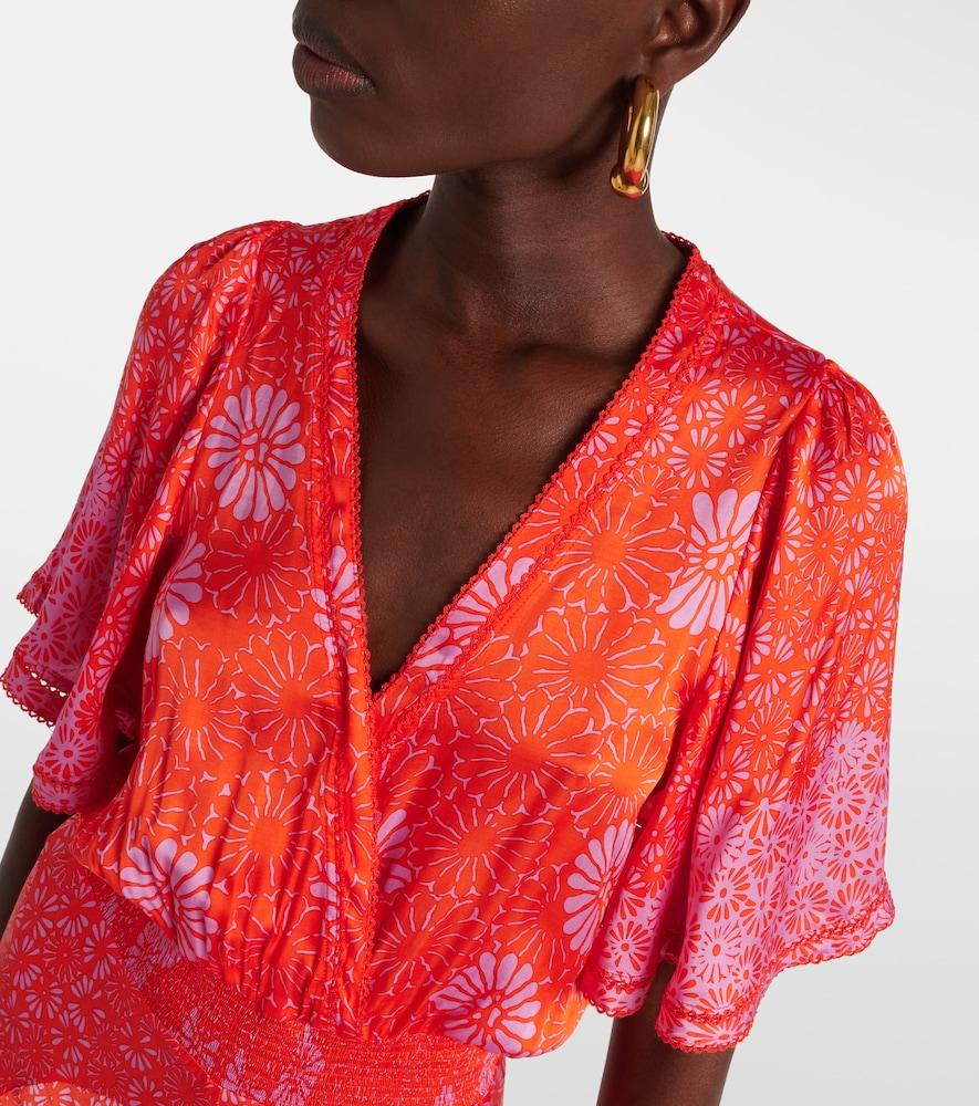poupette silk slip dress Poupette St Barth Lucia floral slip dress Poupette St Barth