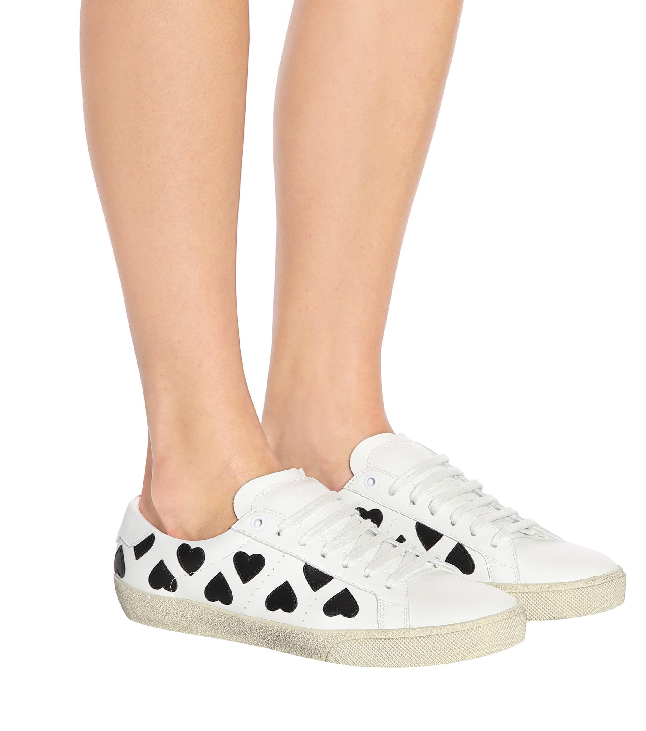 saint laurent heart sneakers