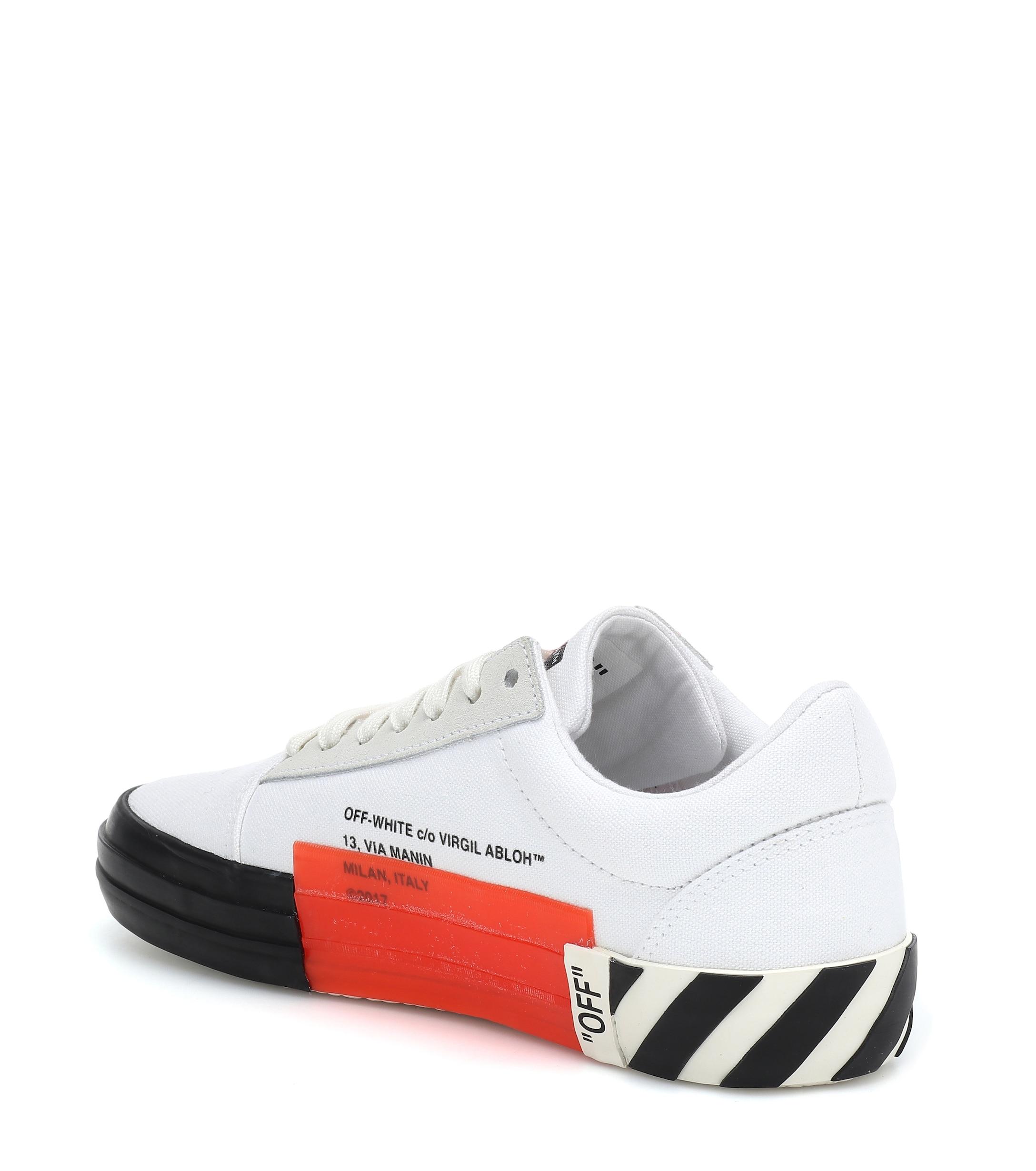 Off-White c/o Virgil Abloh Canvas Low Vulcanised Trainers in White ...