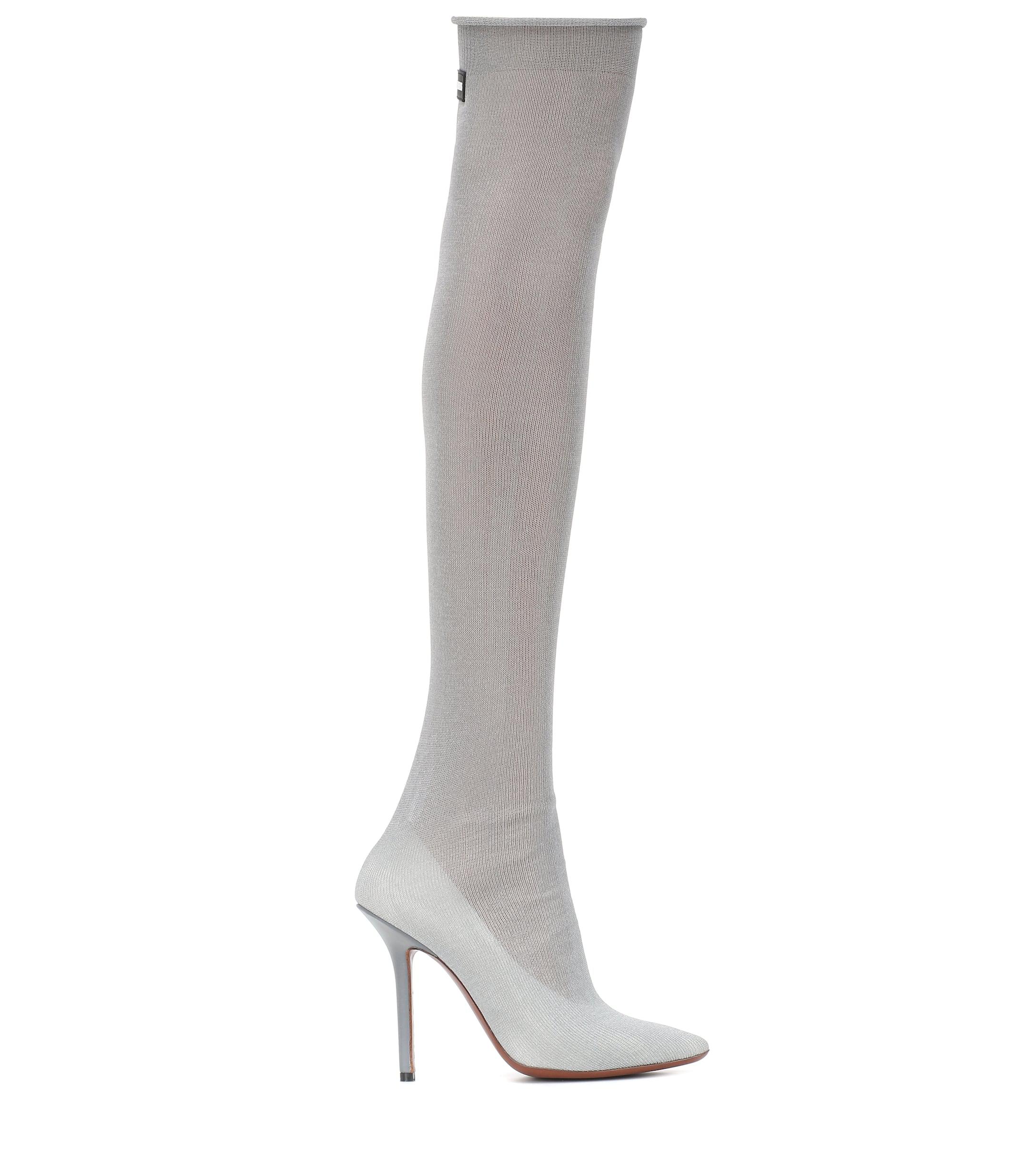 Vetements Leather Metallic Over-the-knee Boots - Lyst