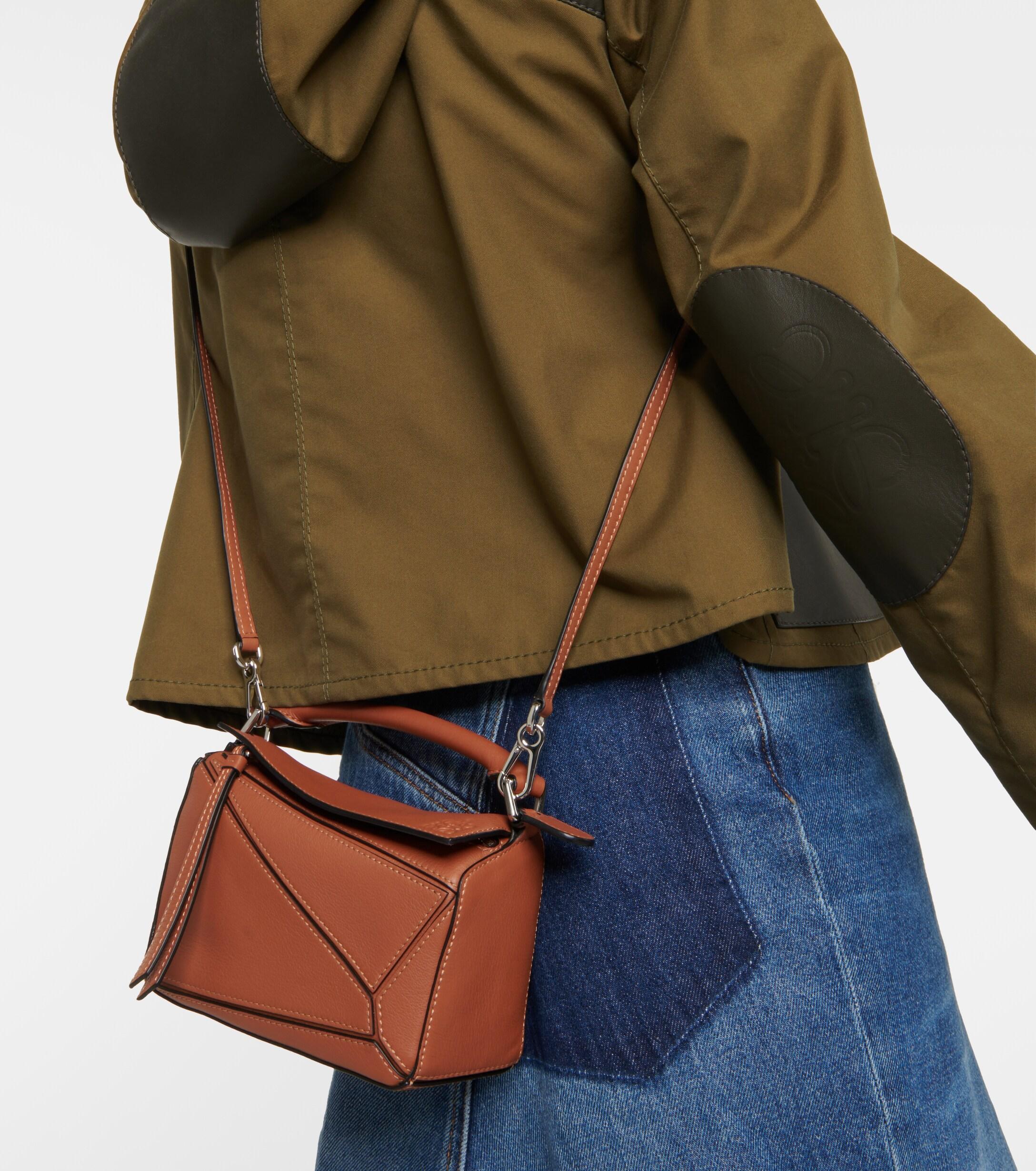 Loewe puzzle mini leather shoulder bag sale