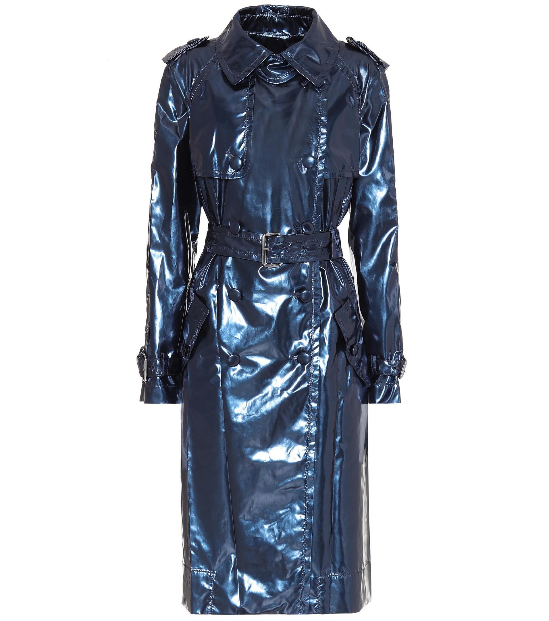 Marc Jacobs Metallic Vinyl Trench Coat in Blue - Save 39% - Lyst