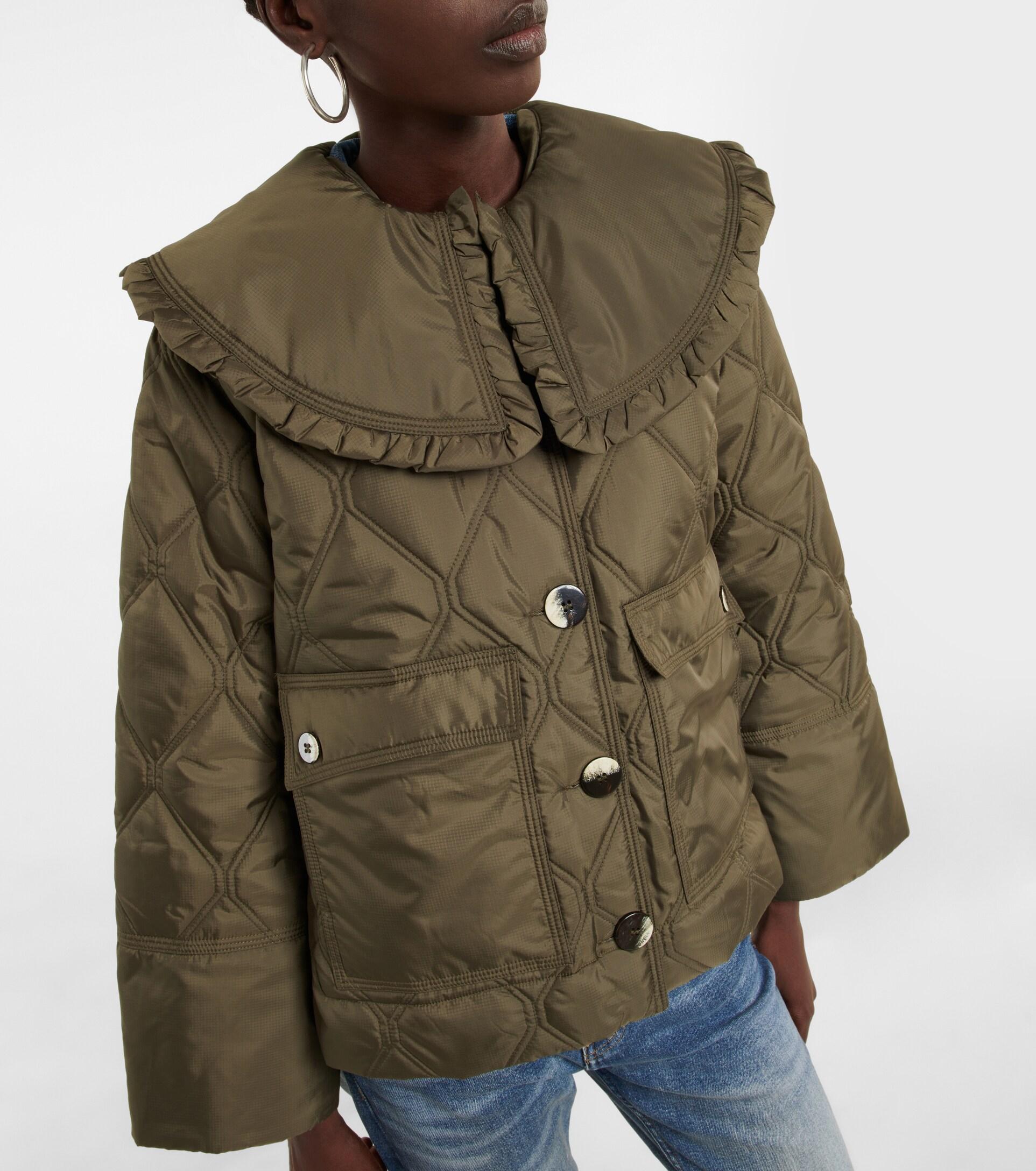 Ganni Quilted Ripstop Jacket | Lyst