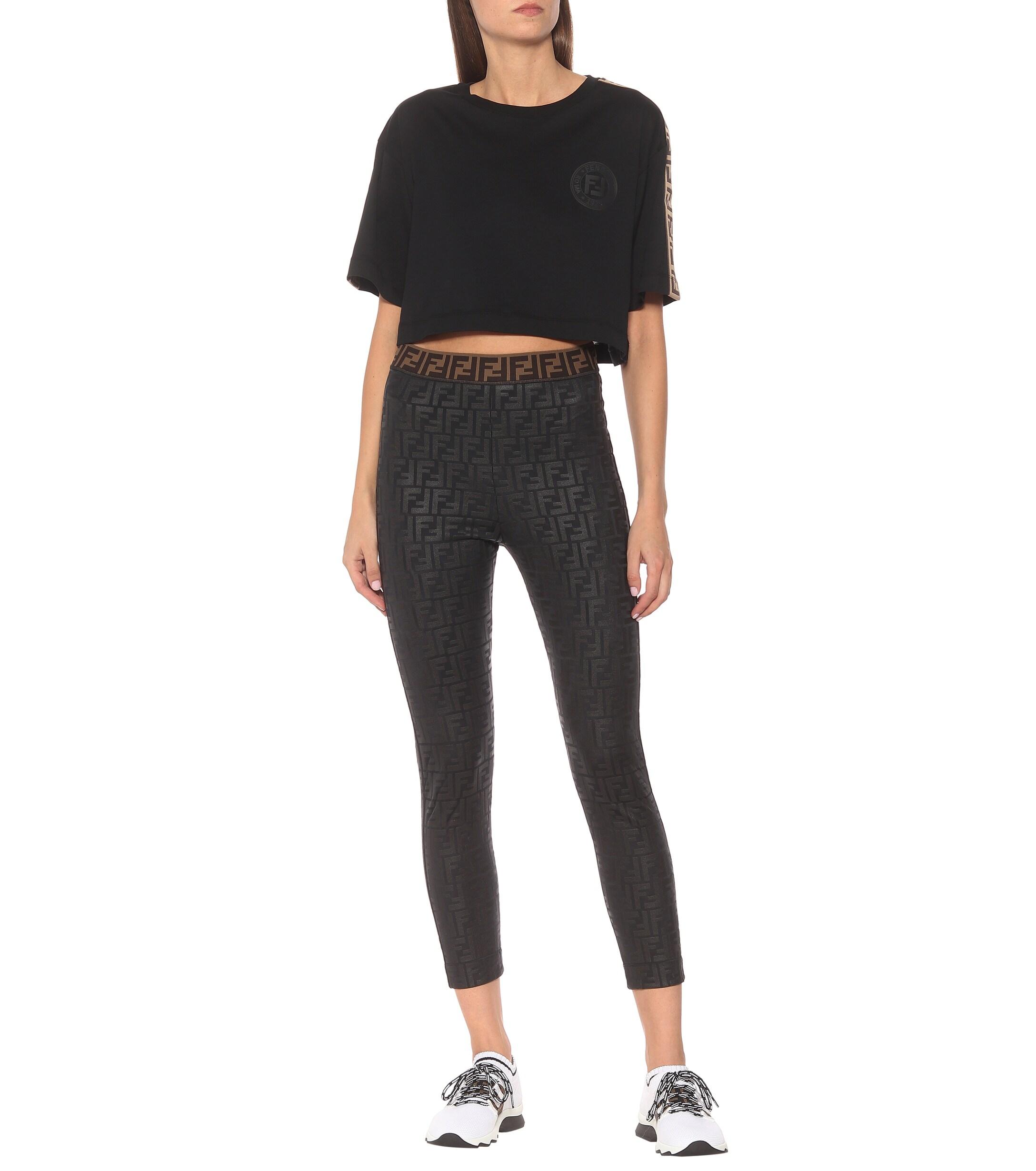 Fendi Ff Performance leggings in Black | Lyst