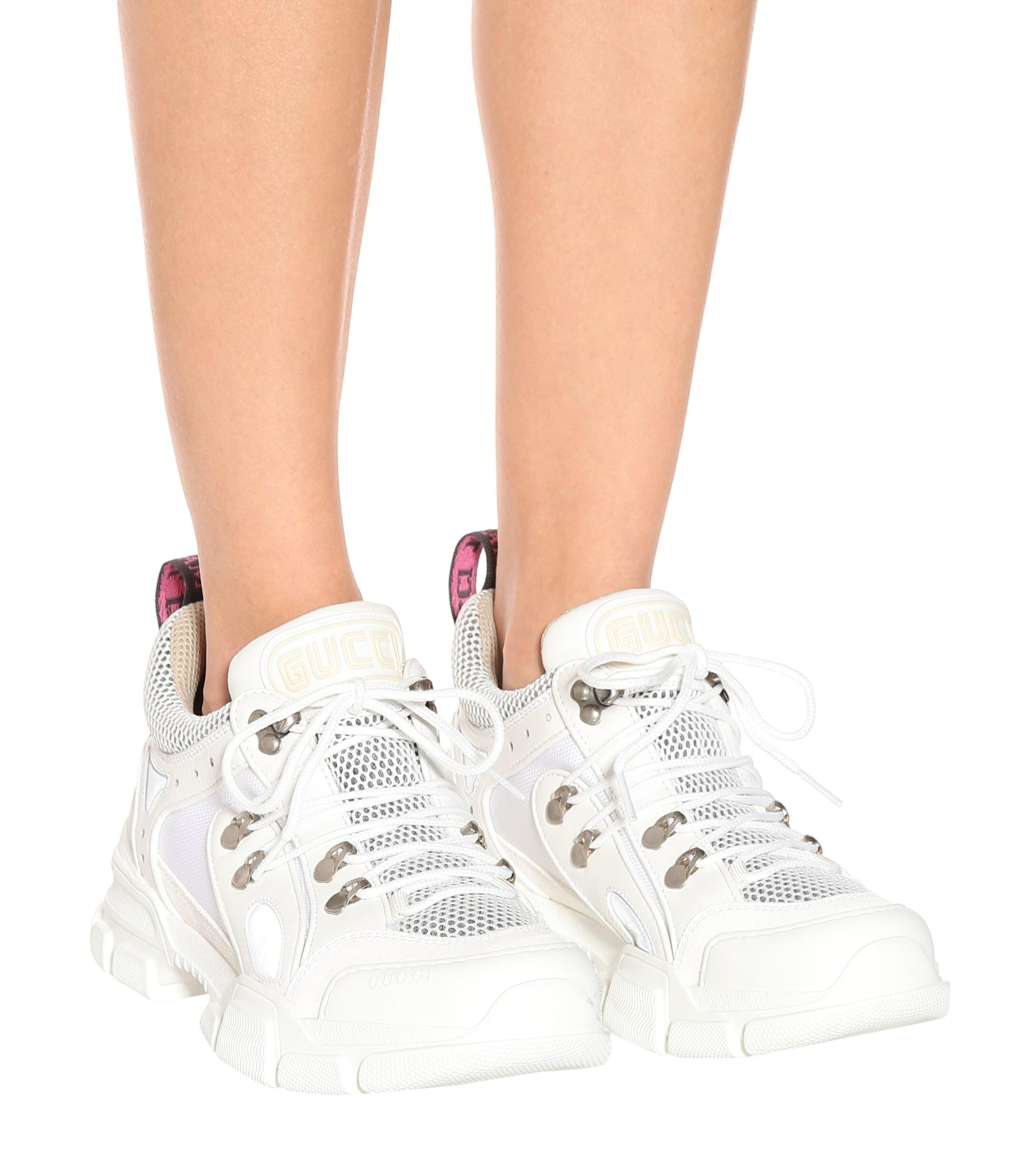 Gucci Flashtrek Embellished Trainers in White | Lyst Canada