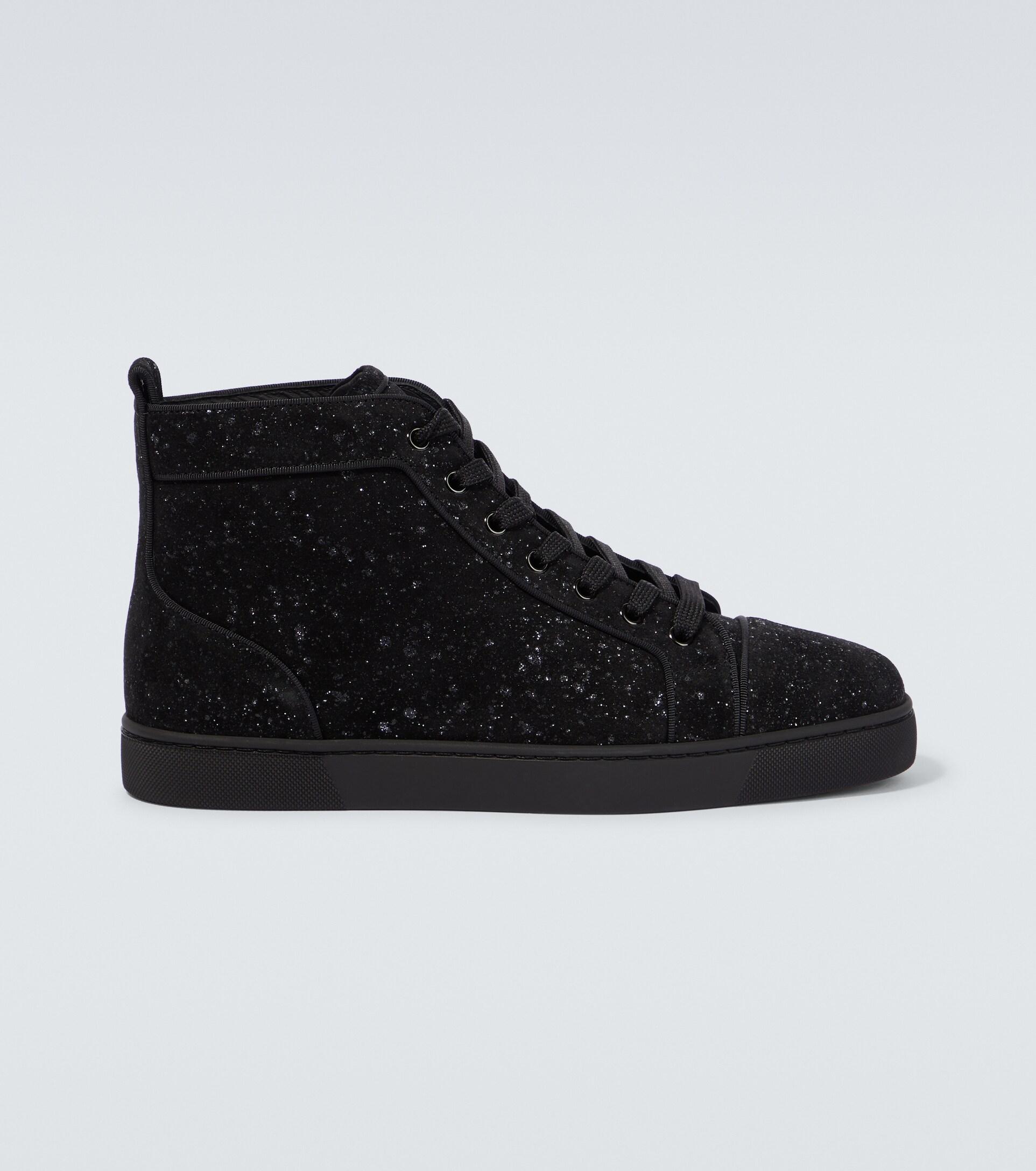 Christian Louboutin Louis Suede High-top Sneakers in Black for Men | Lyst