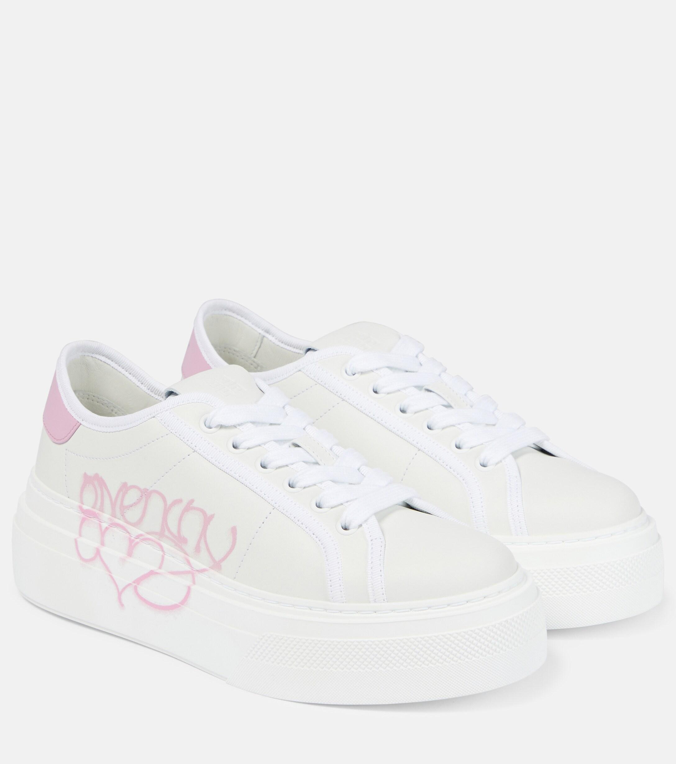 Givenchy X Chito City Platform Leather Sneakers in White | Lyst UK
