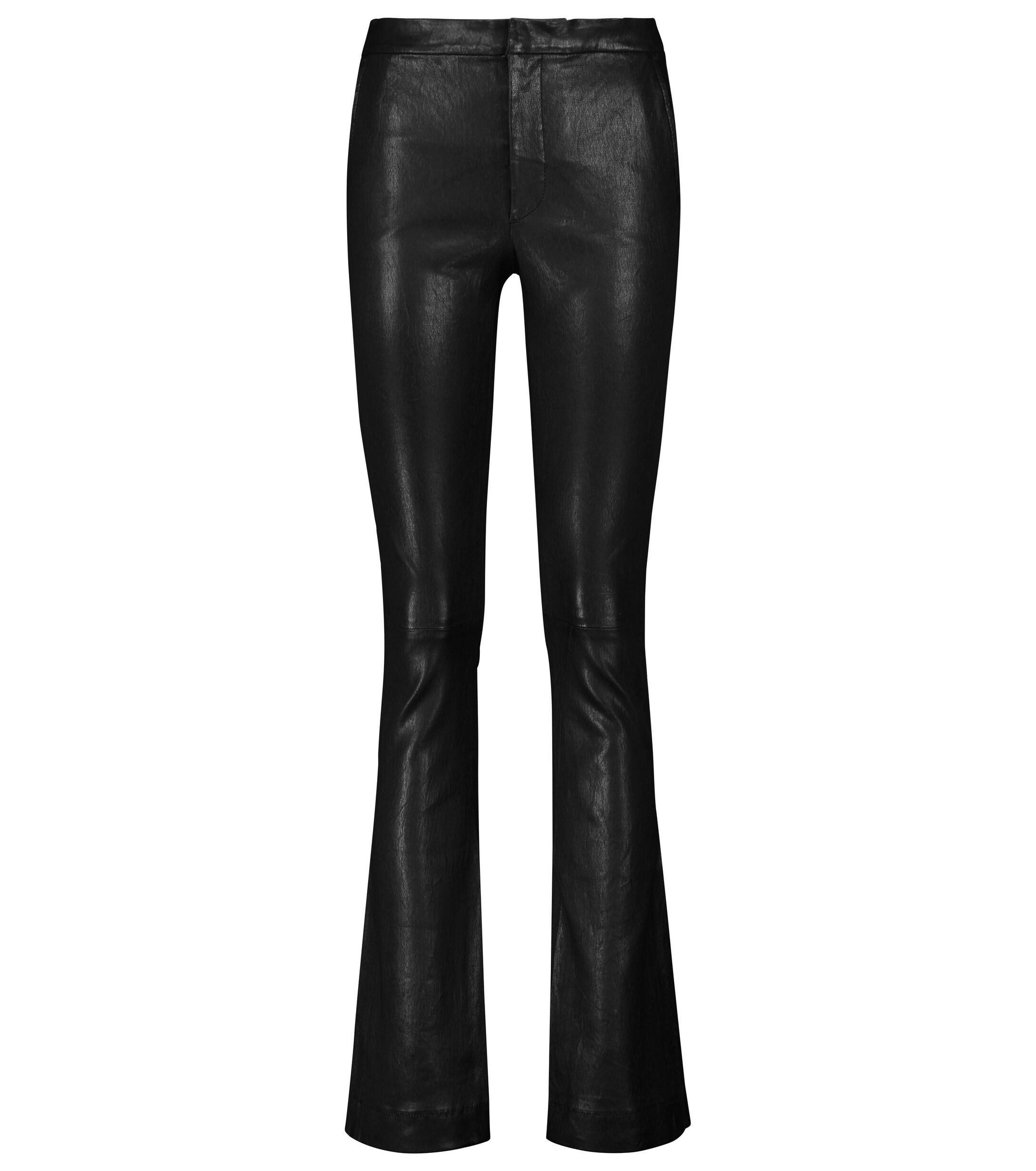 FRAME Le Serge Leather Mid-rise Pants 
