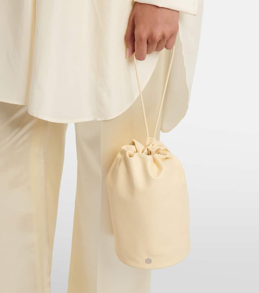 The Row Sporty Leather Pouch in Natural | Lyst