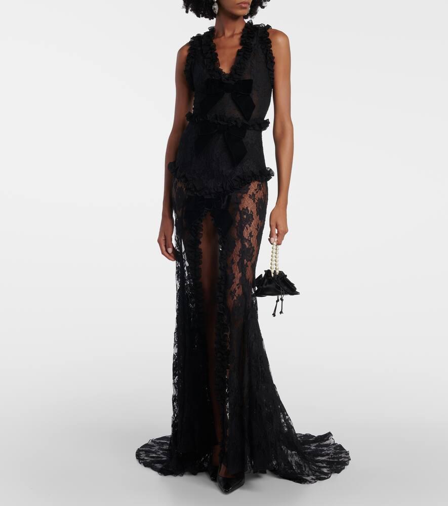 【関税込み】ALESSANDRA RICH OPEN BACK LACE DRESS Alessandra Rich Long Sleeve Lace Dress – StyleSwap