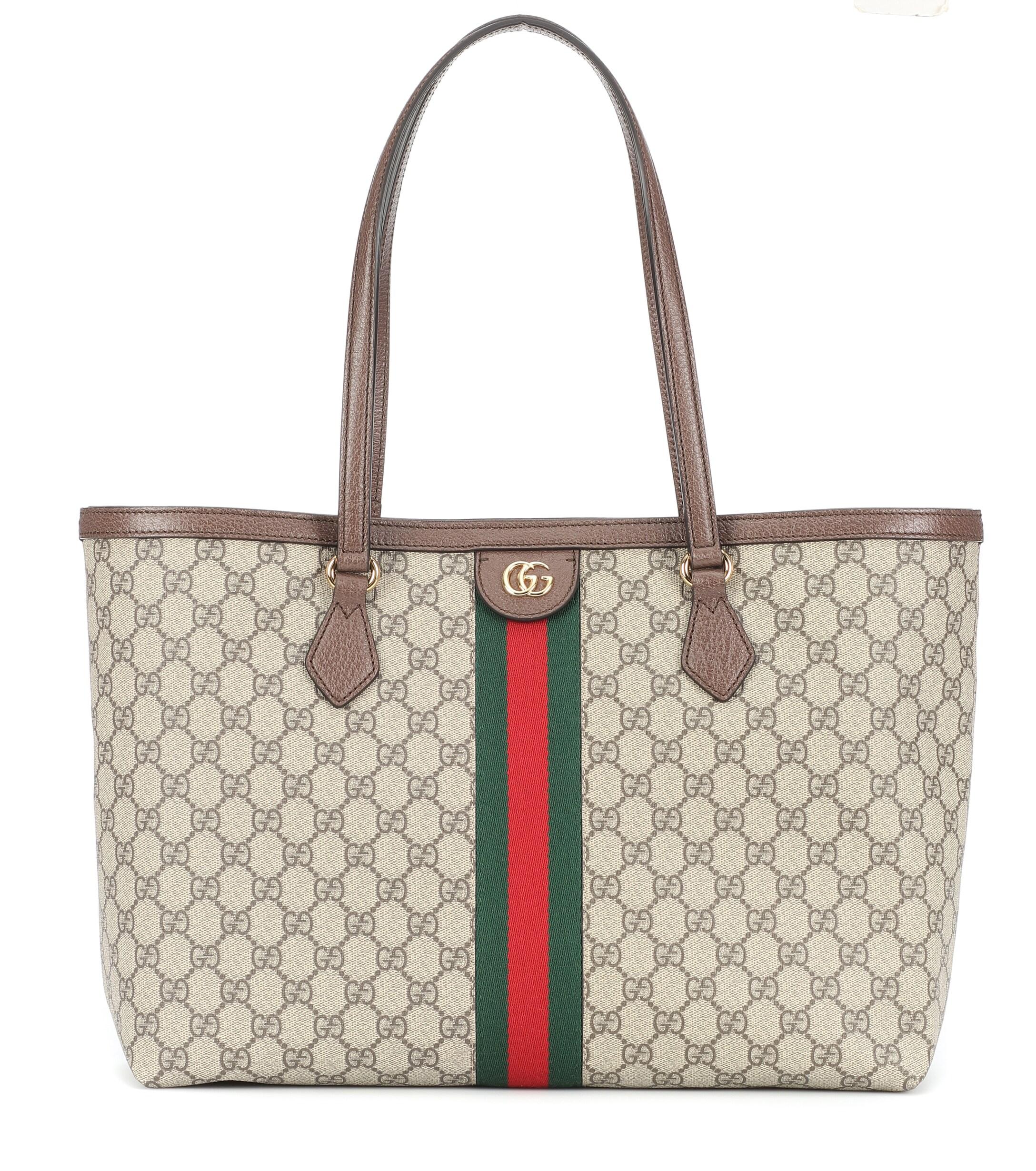 Gucci Ophidia GG Medium Tote in Brown - Lyst