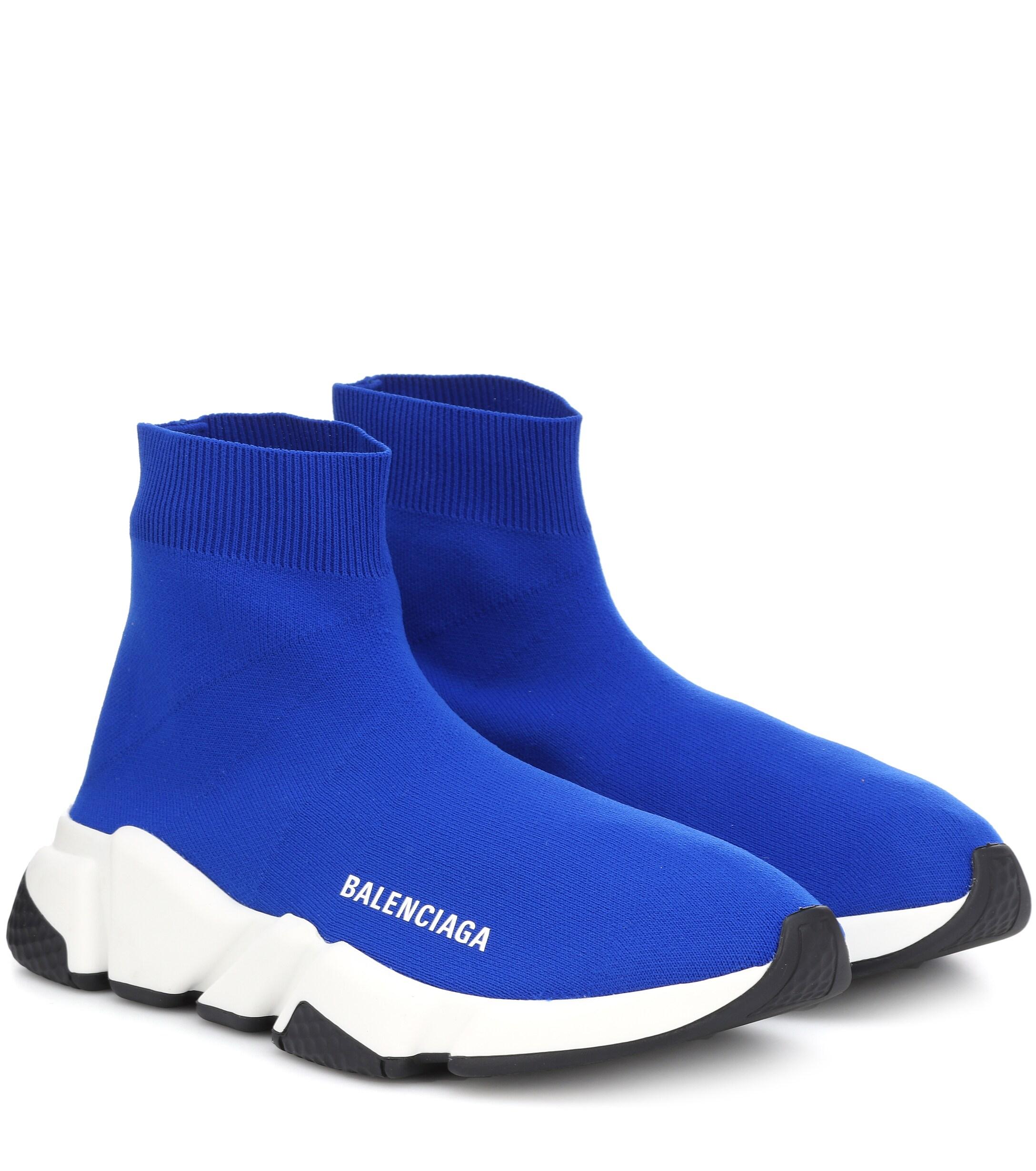 Balenciaga Speed Sneakers in Blue | Lyst