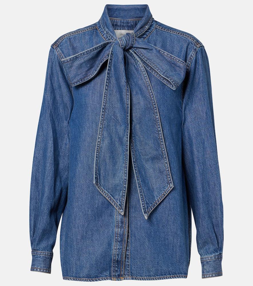 ralph lauren bow tie denim shirt