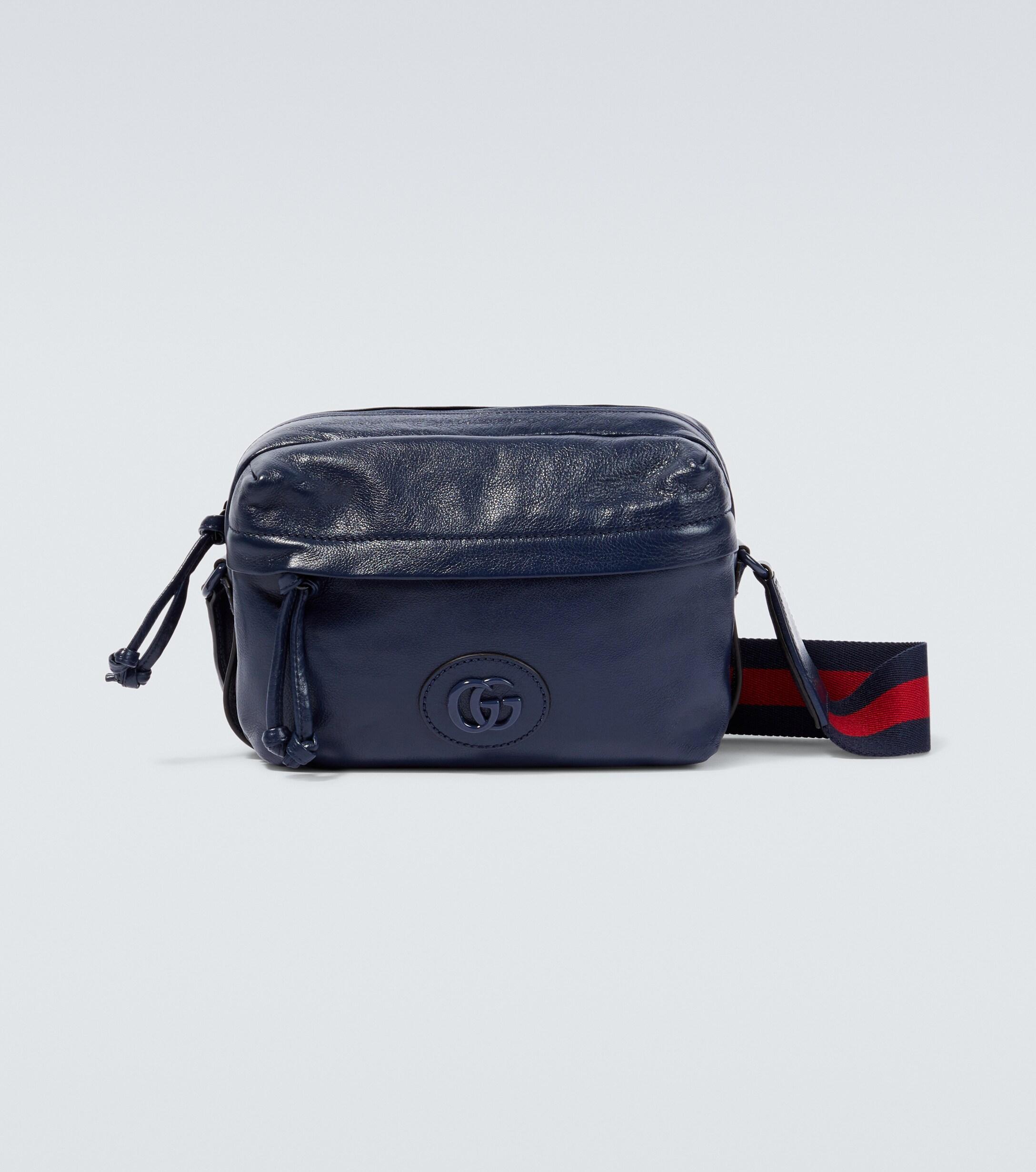 Gucci GG Leather Shoulder Bag In Blue For Men Lyst, 50% OFF