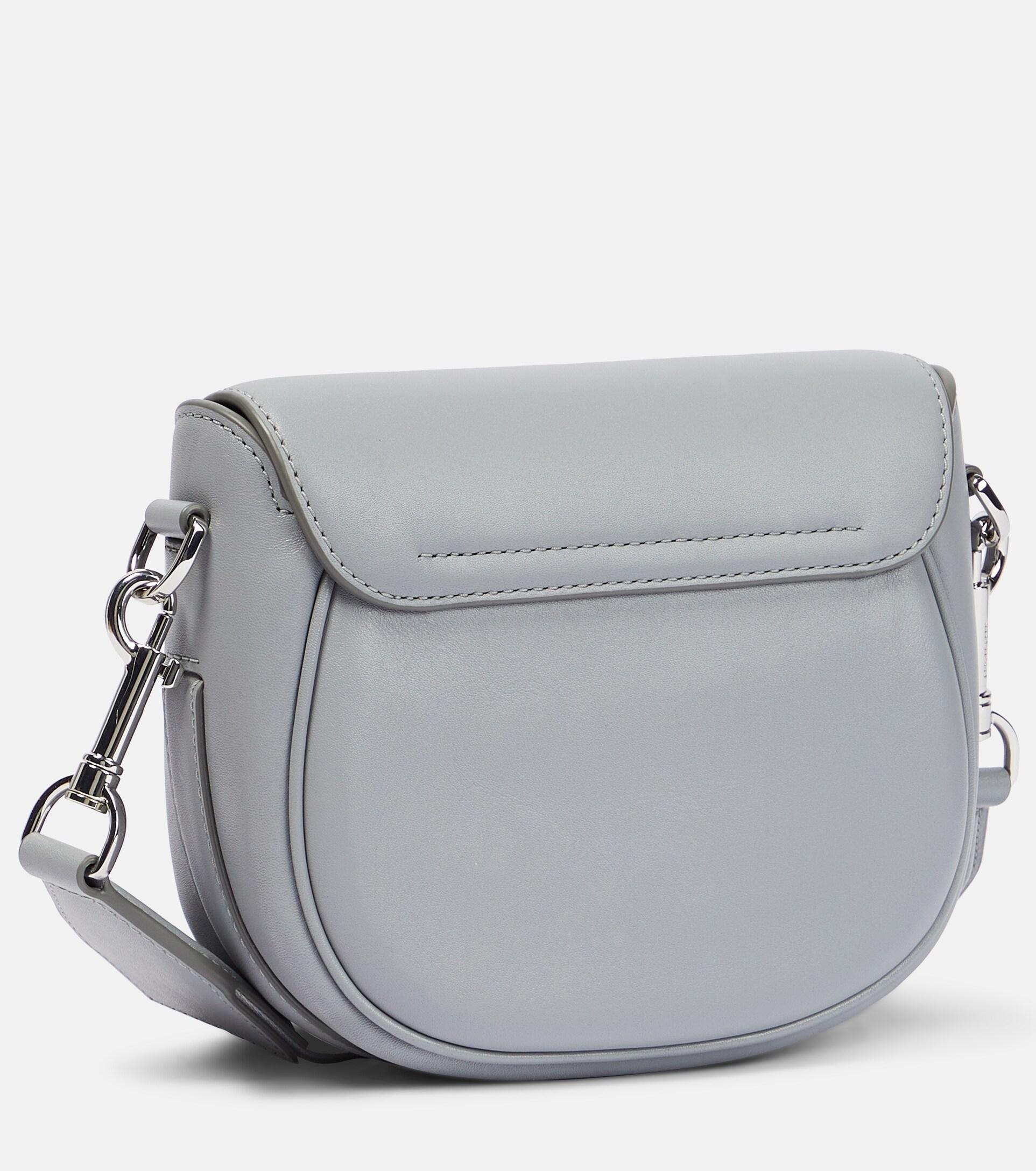 Marc Jacobs The J Marc Small Leather Saddle Bag in Gray | Lyst