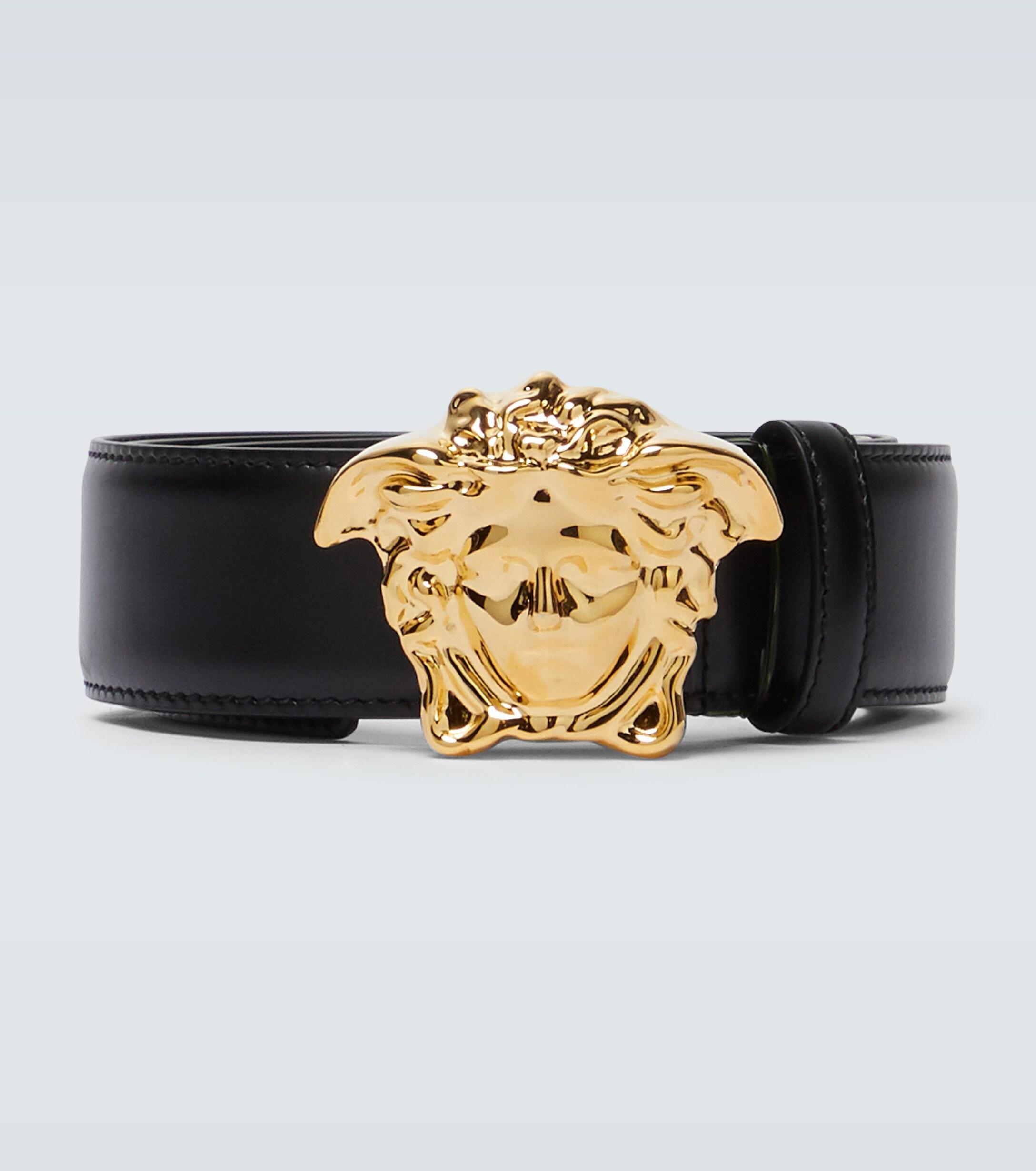 Versace Palazzo Belt With Medusa Buckle in Black for Men - Lyst