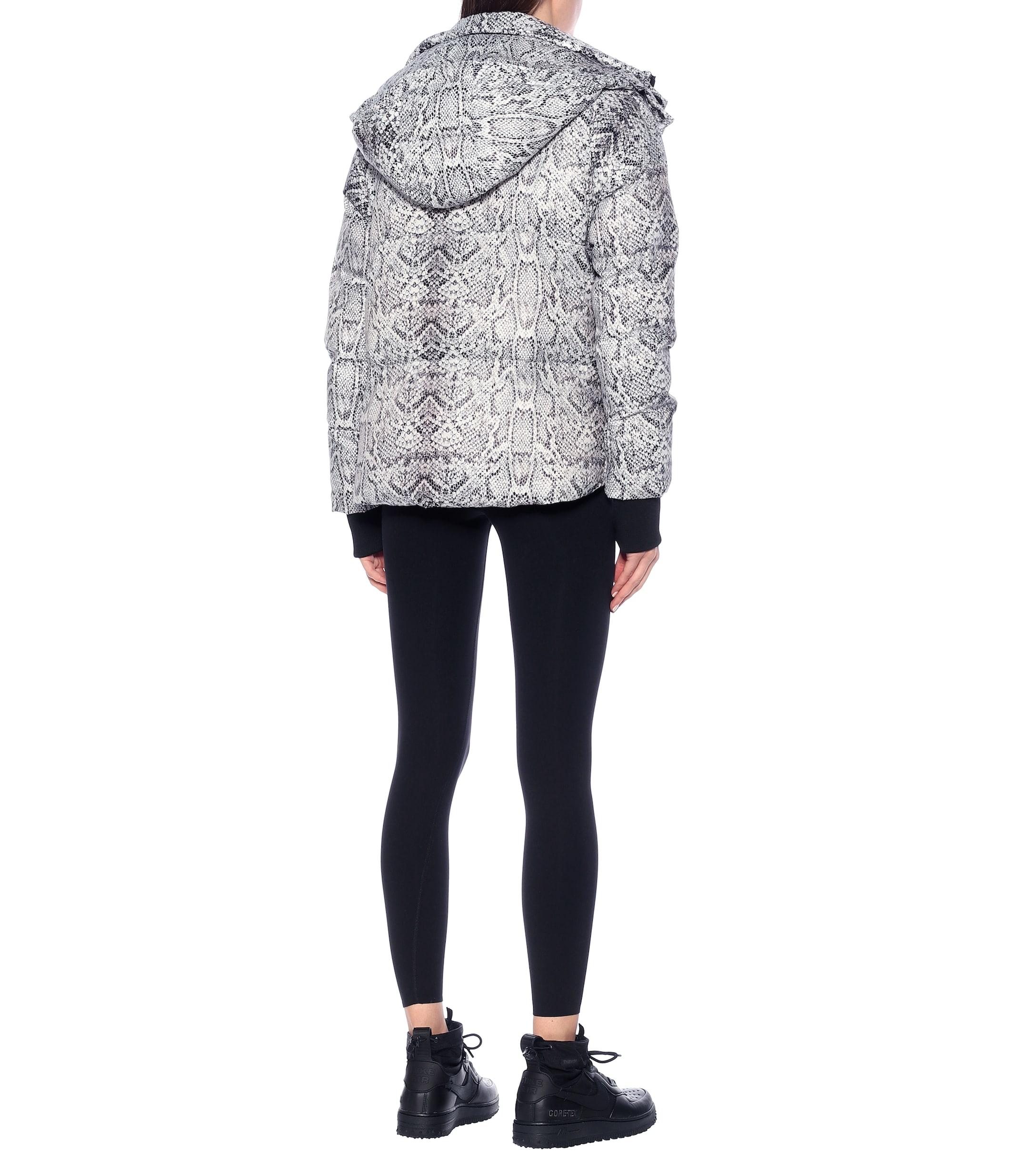 grey snake print puffer jacket