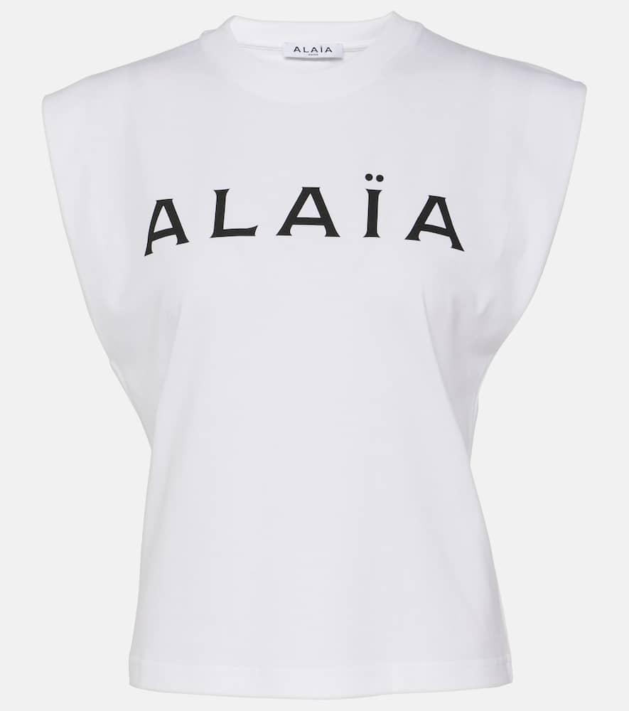 ALAÏA PARIS 半袖Tシャツ ホワイト　美品 Alaïa Logo Cotton T-Shirt in White | endource