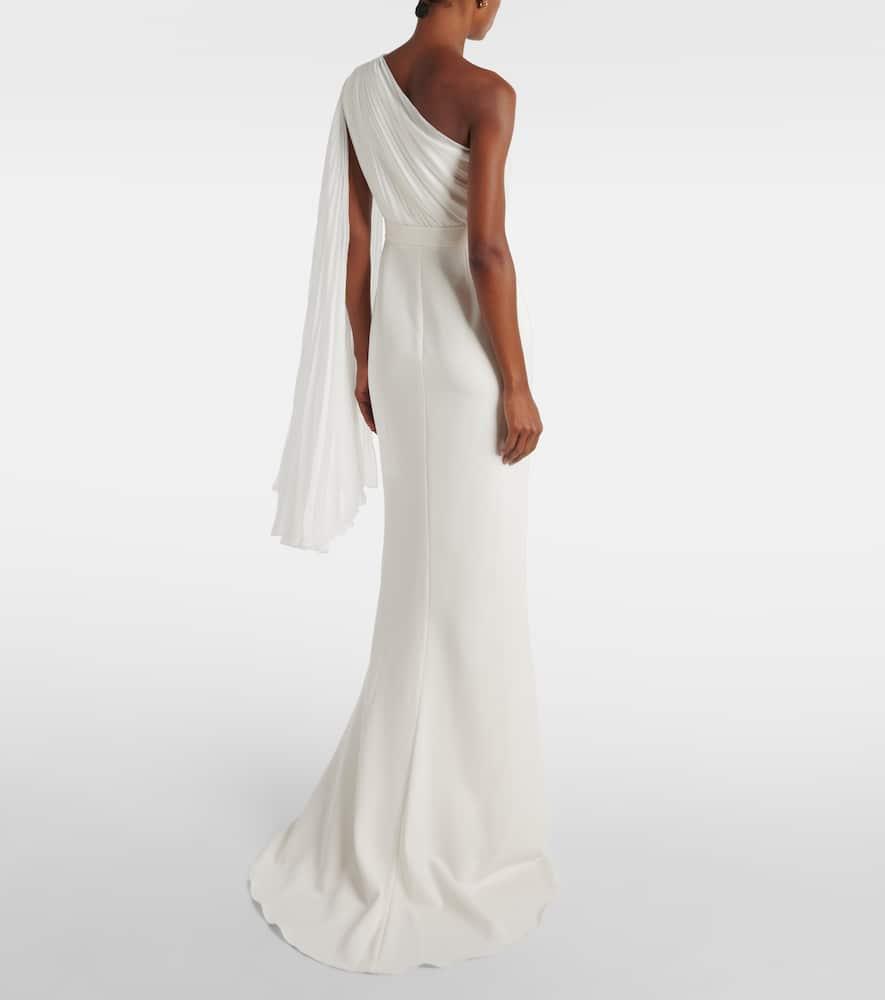 Max Mara Bridal Lorena Chiffon And Cady Gown in White | Lyst