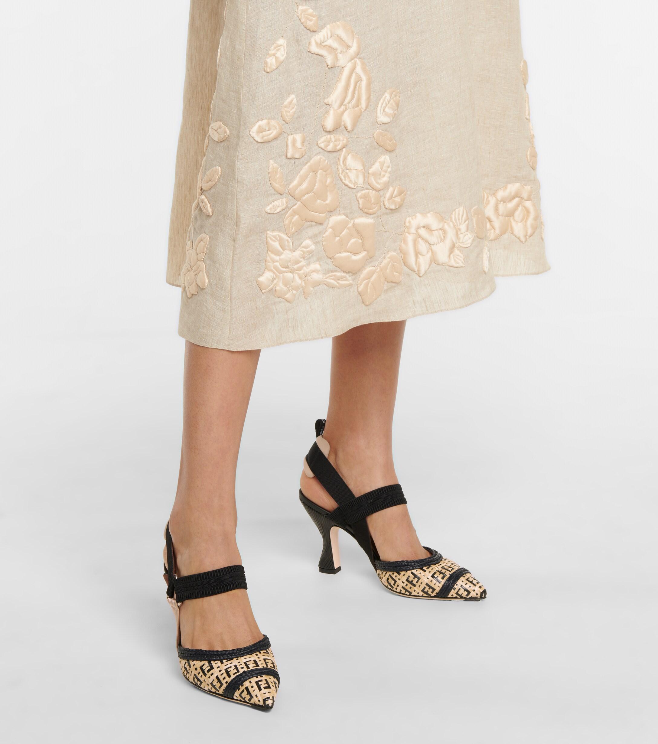 beige slingback pumps