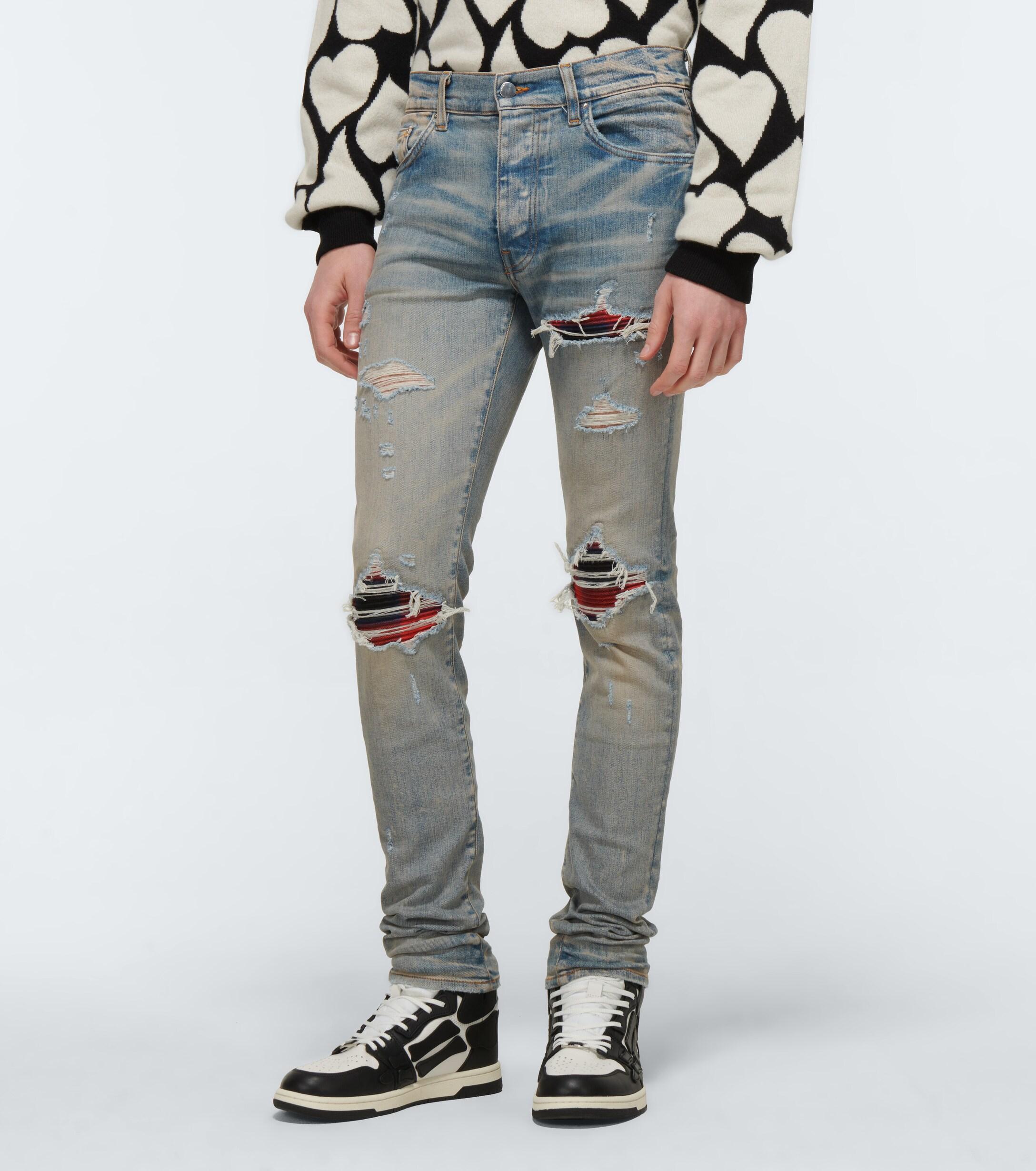 Amiri Mx1 Plaid Jeans in Blue for Men Lyst