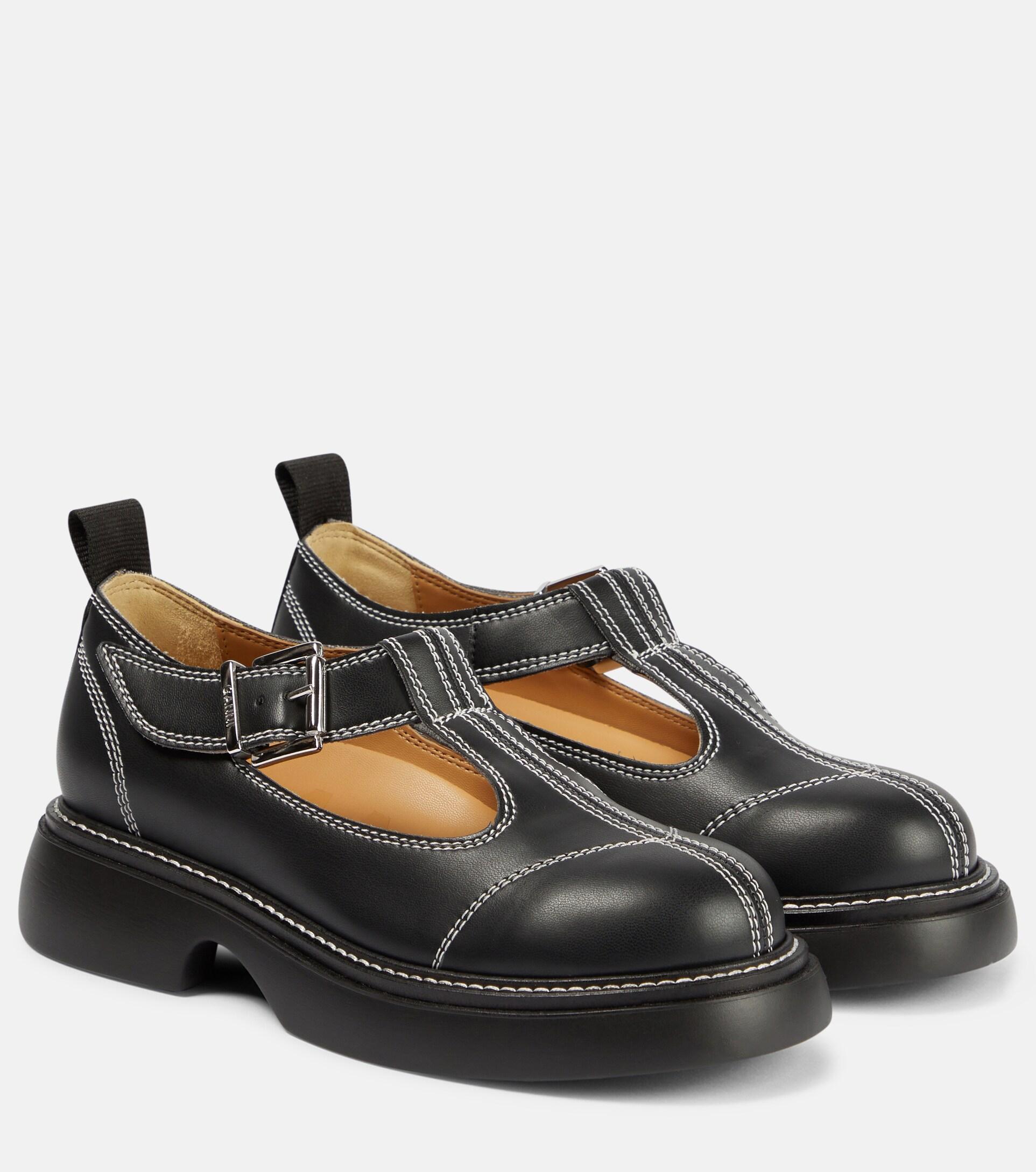 faux leather mary janes