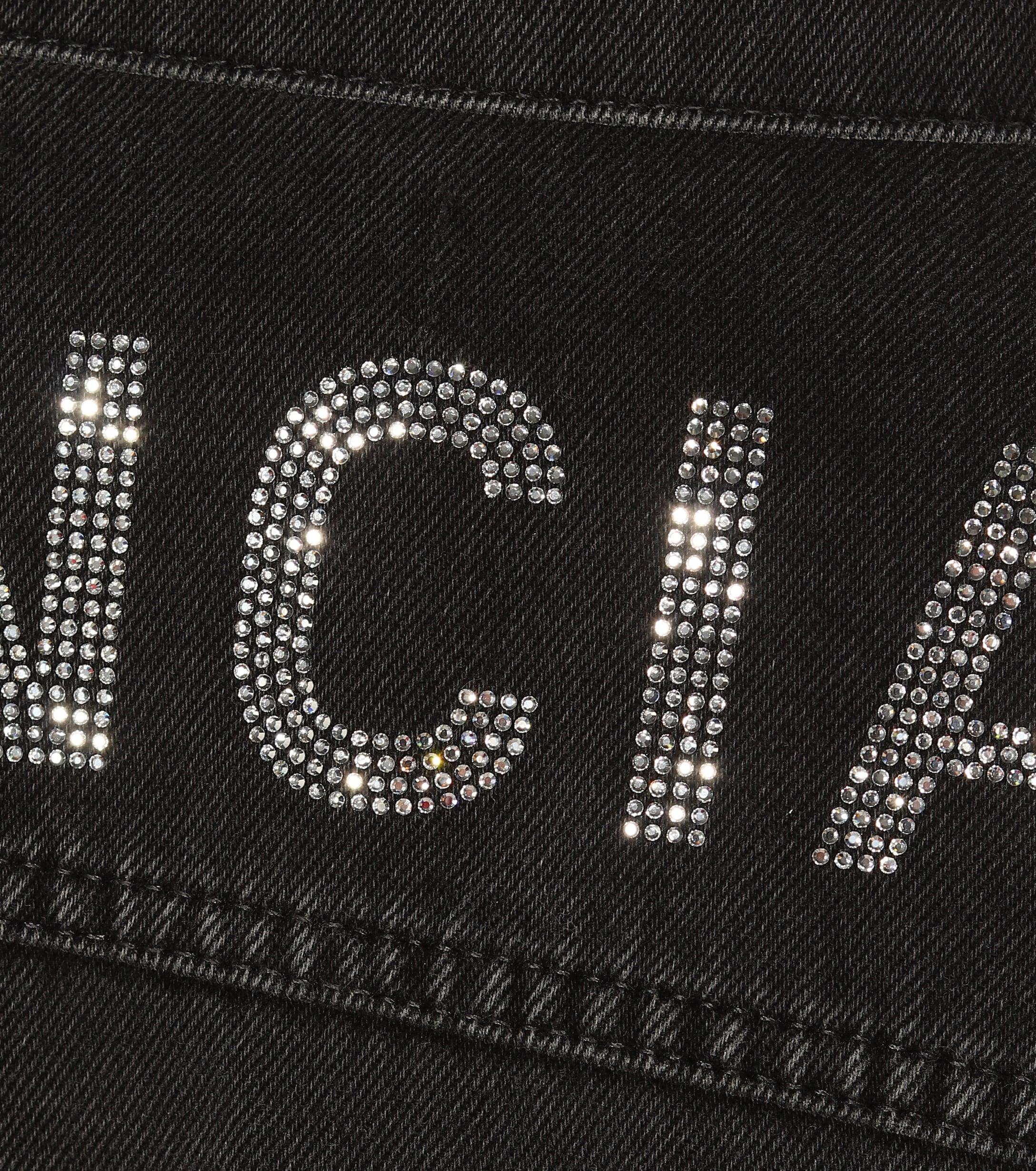 Balenciaga Logo Embellished Denim Jacket in Black | Lyst