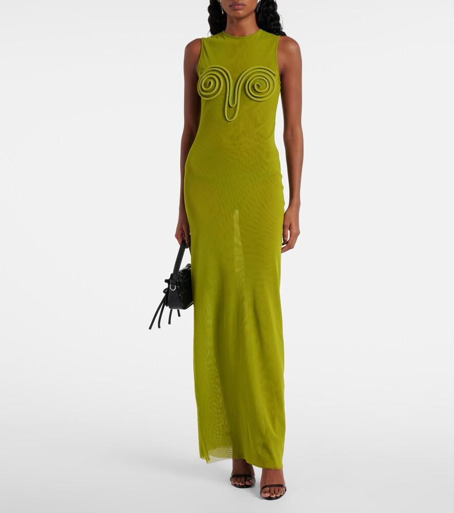 jean paul gaultier green dress Jean Paul Gaultier Hooded long-sleeves Mini Dress | Green
