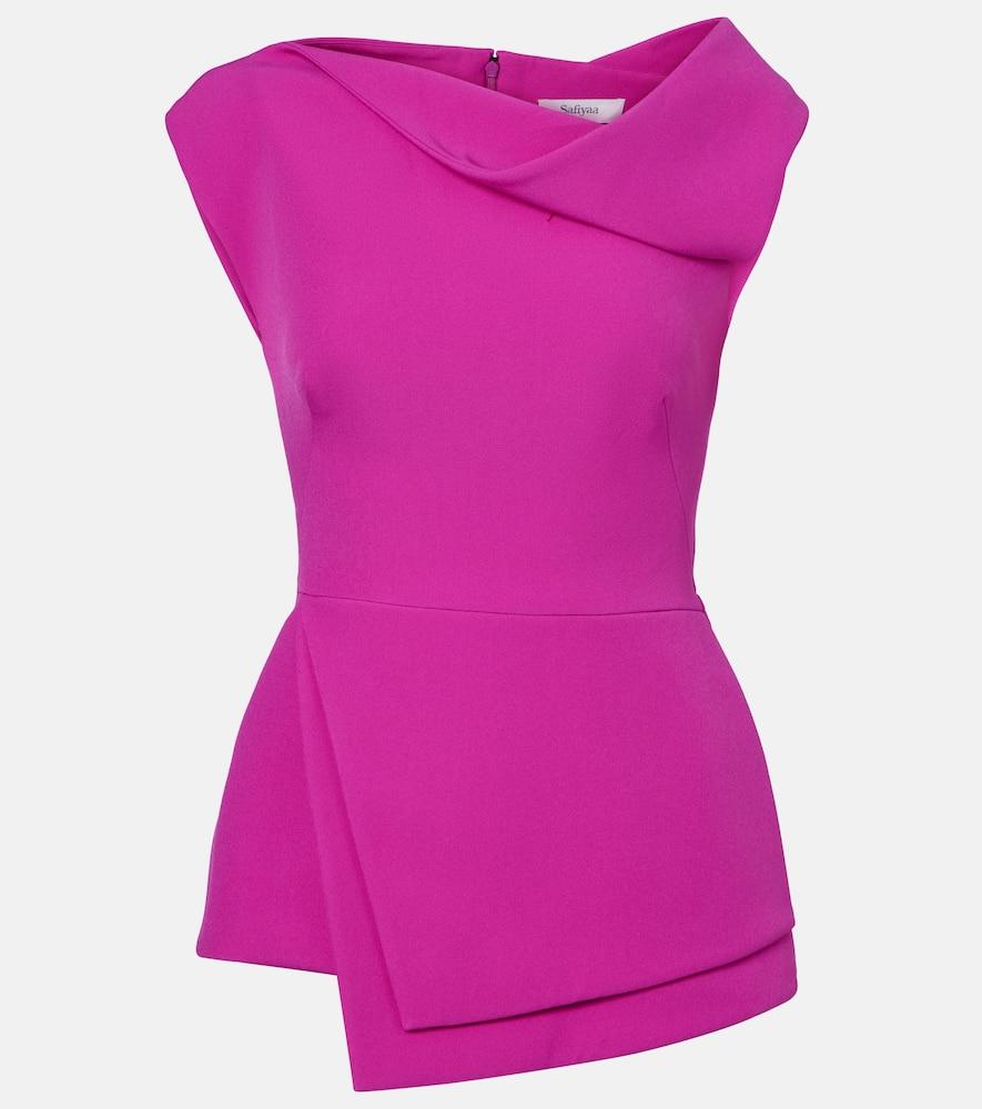 【Safiyaa】上品◎ストラップレスガウン ZARA ストラップレス トップス ピンク M ビスチェ ギャザー