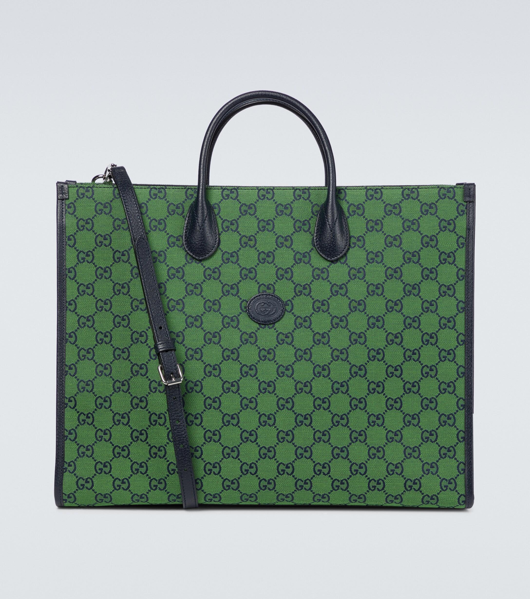 Gucci GG Multicolor Large Tote Bag in Green for Men | Lyst