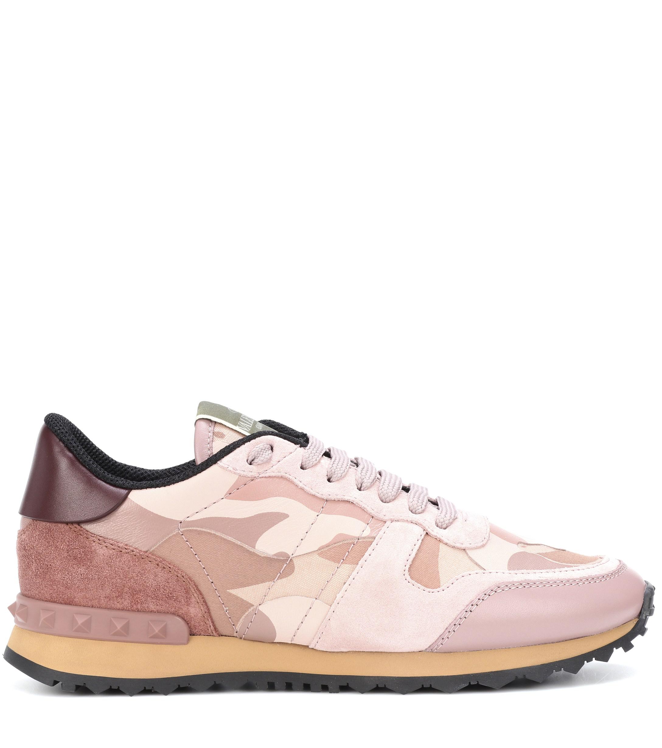 valentino camouflage sneakers pink