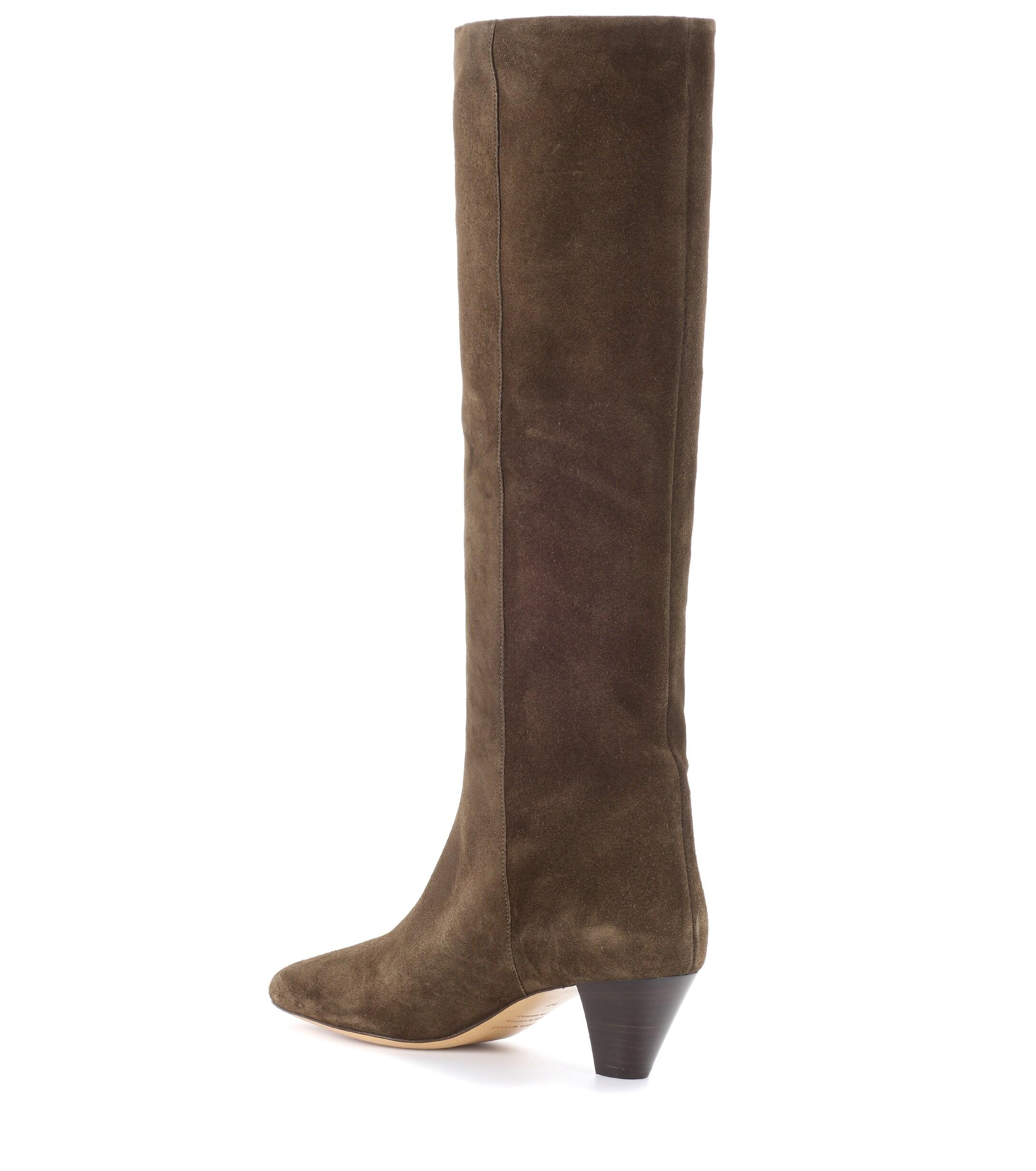 Isabel Marant Robby Suede Knee-high Boots in Brown | Lyst
