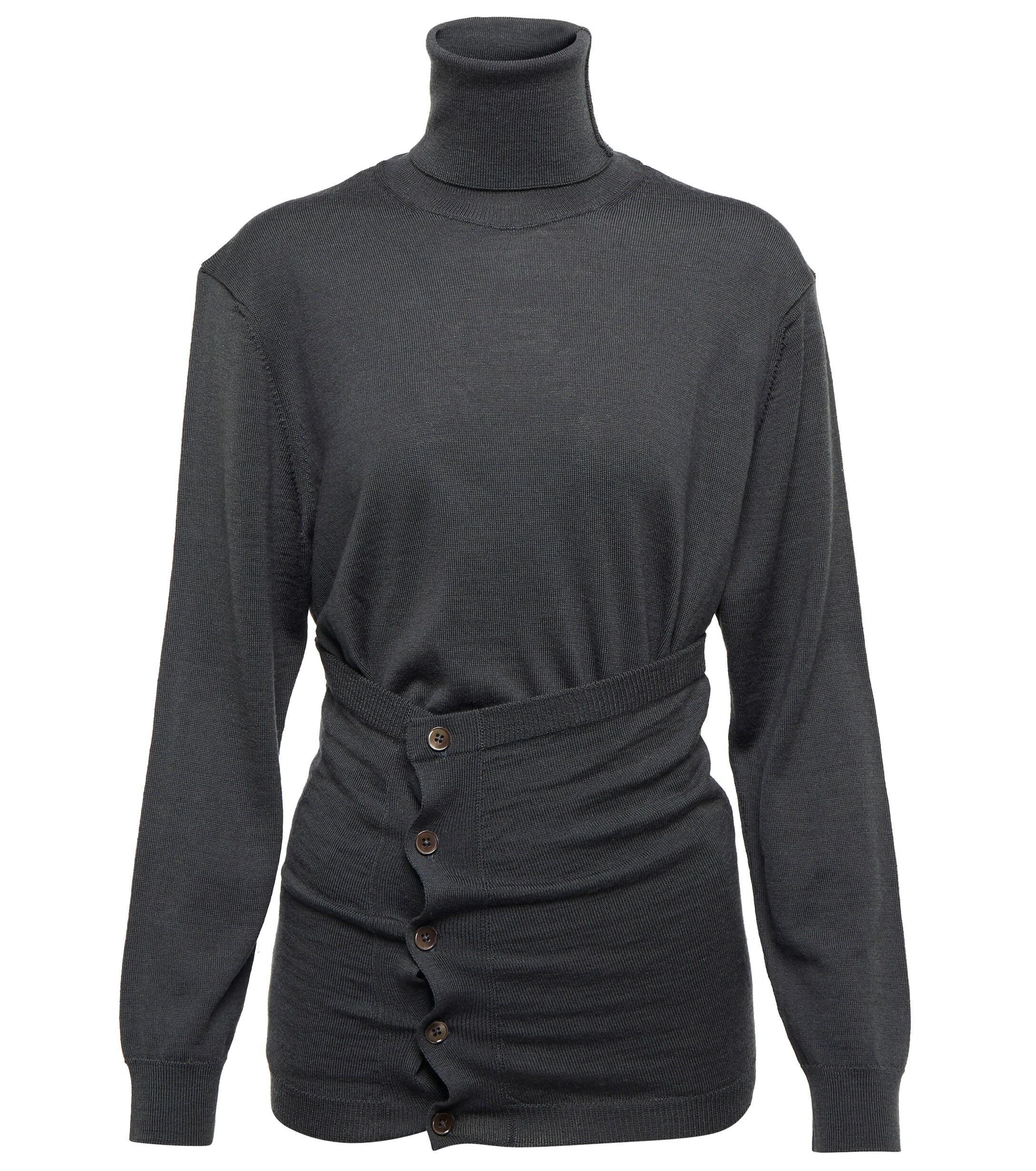 Pull à col roulé en laine mélangée Laines Lemaire Lyst