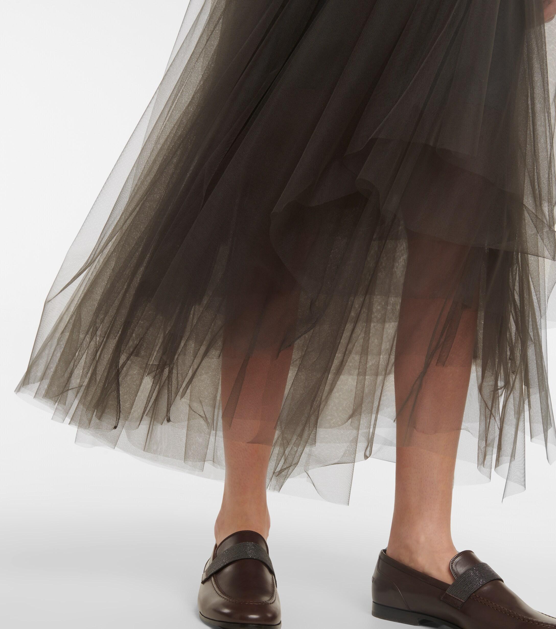 【関税込み】BRUNELLO CUCINELLI Tulle skirt Brunello Cucinelli Kids Tulle Floral Print Skirt (4-6 Years