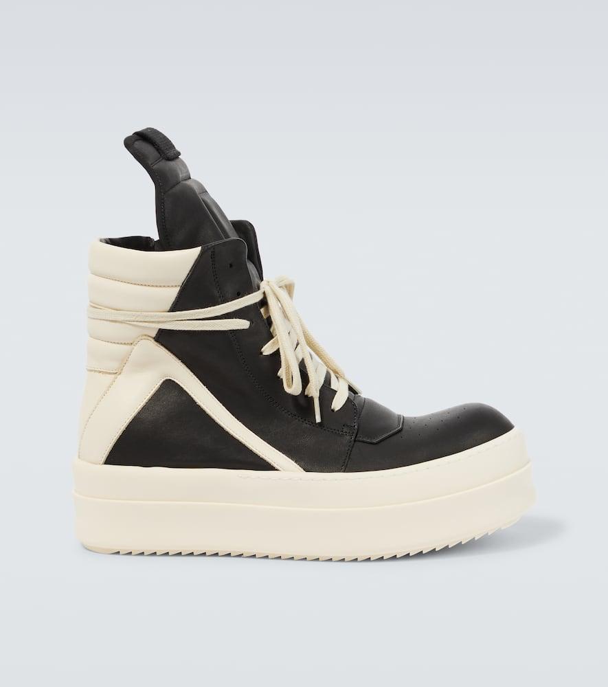 ★Rick Owen★GEOBASKET Leather high-top platform sneakers Geobasket leather high-top sneakers in black - Rick Owens