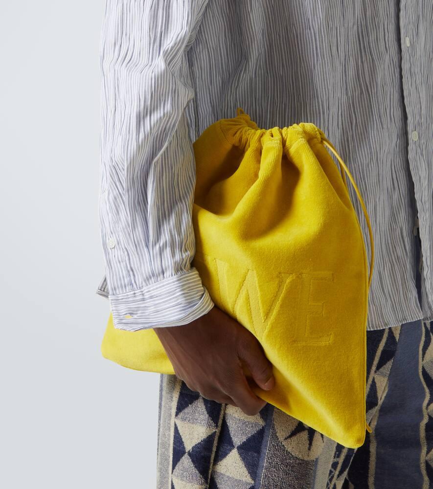 大人気【LOEWE】Paula's Ibiza Medium logo terry pouch Paula's Ibiza Medium logo terry pouch in turquoise - Loewe