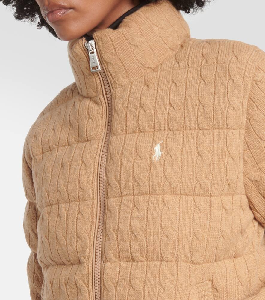 Polo Ralph Lauren Wool And Cashmere Puffer Jacket in Brown | Lyst