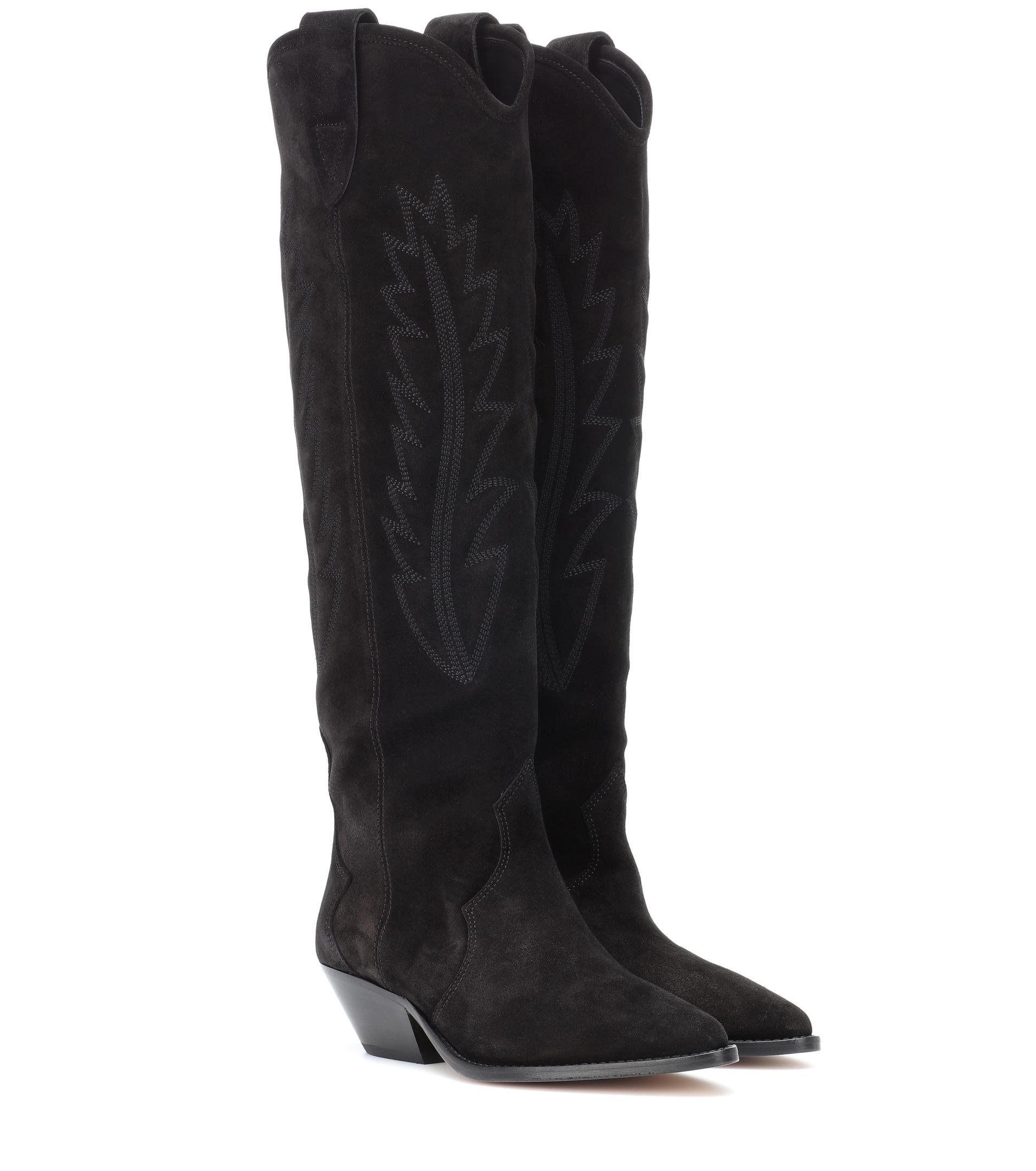 isabel marant suede cowboy boots