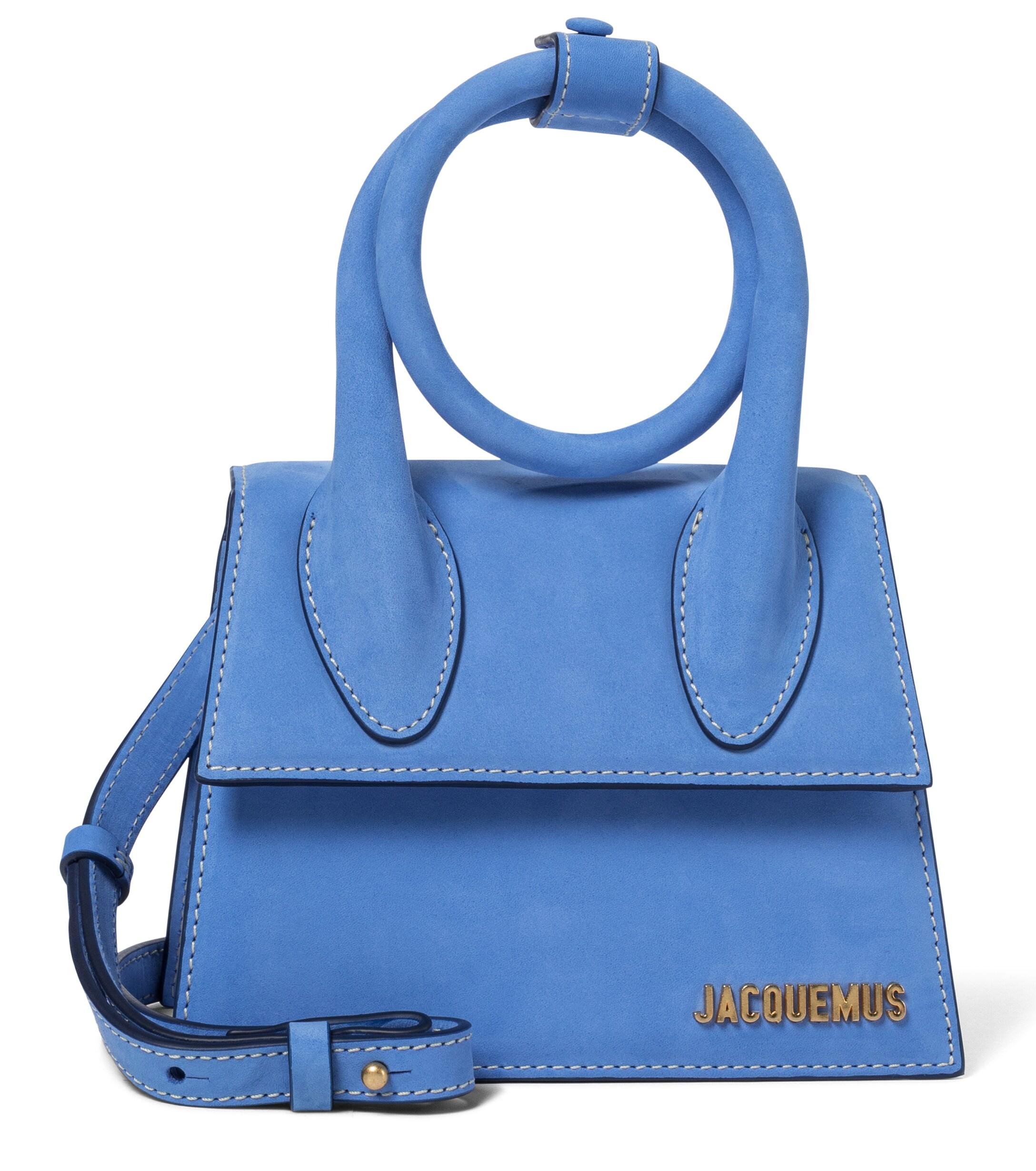 Jacquemus Le Chiquito Noeud Nubuck Tote in Blue | Lyst