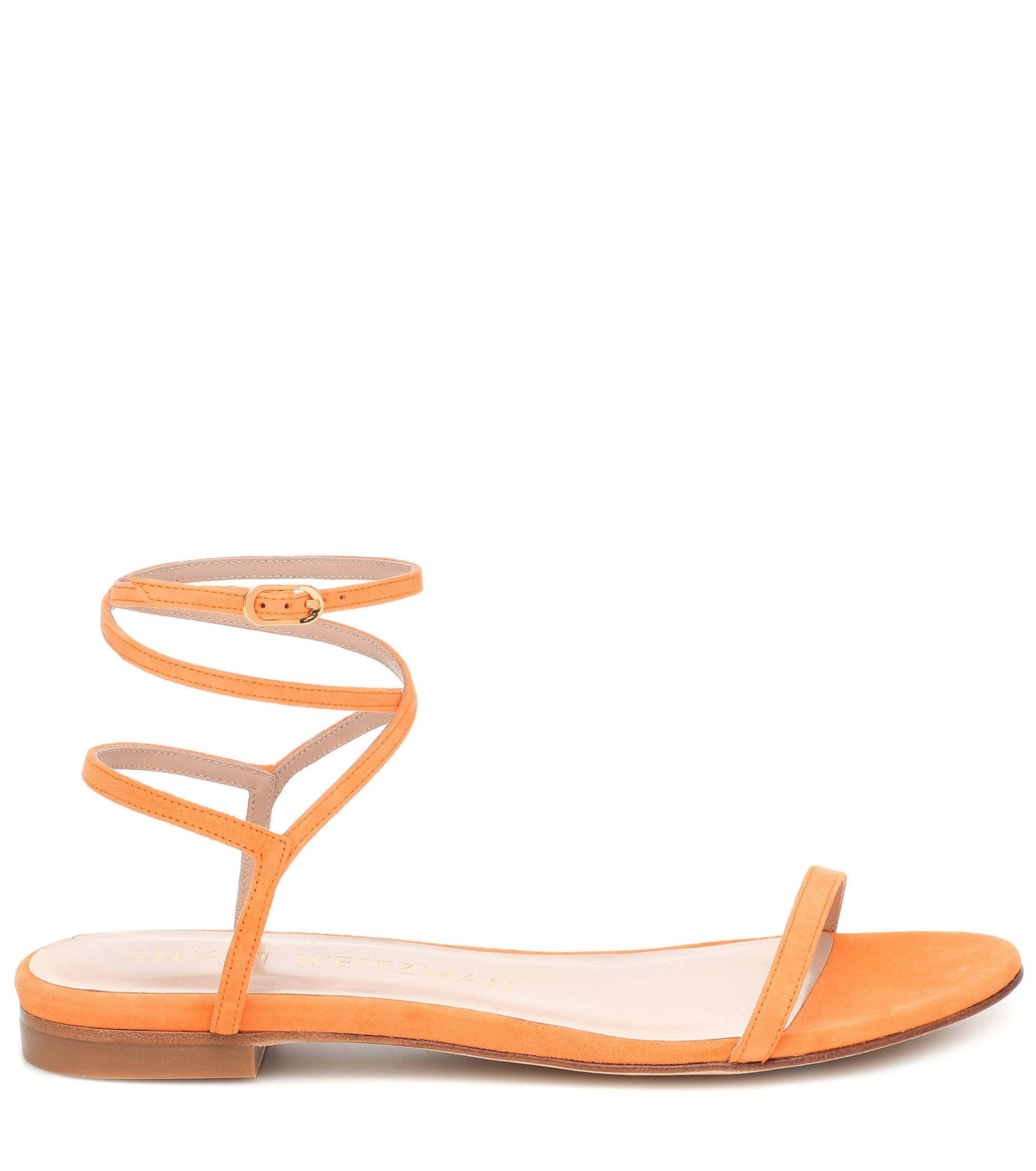 stuart weitzman orange heels