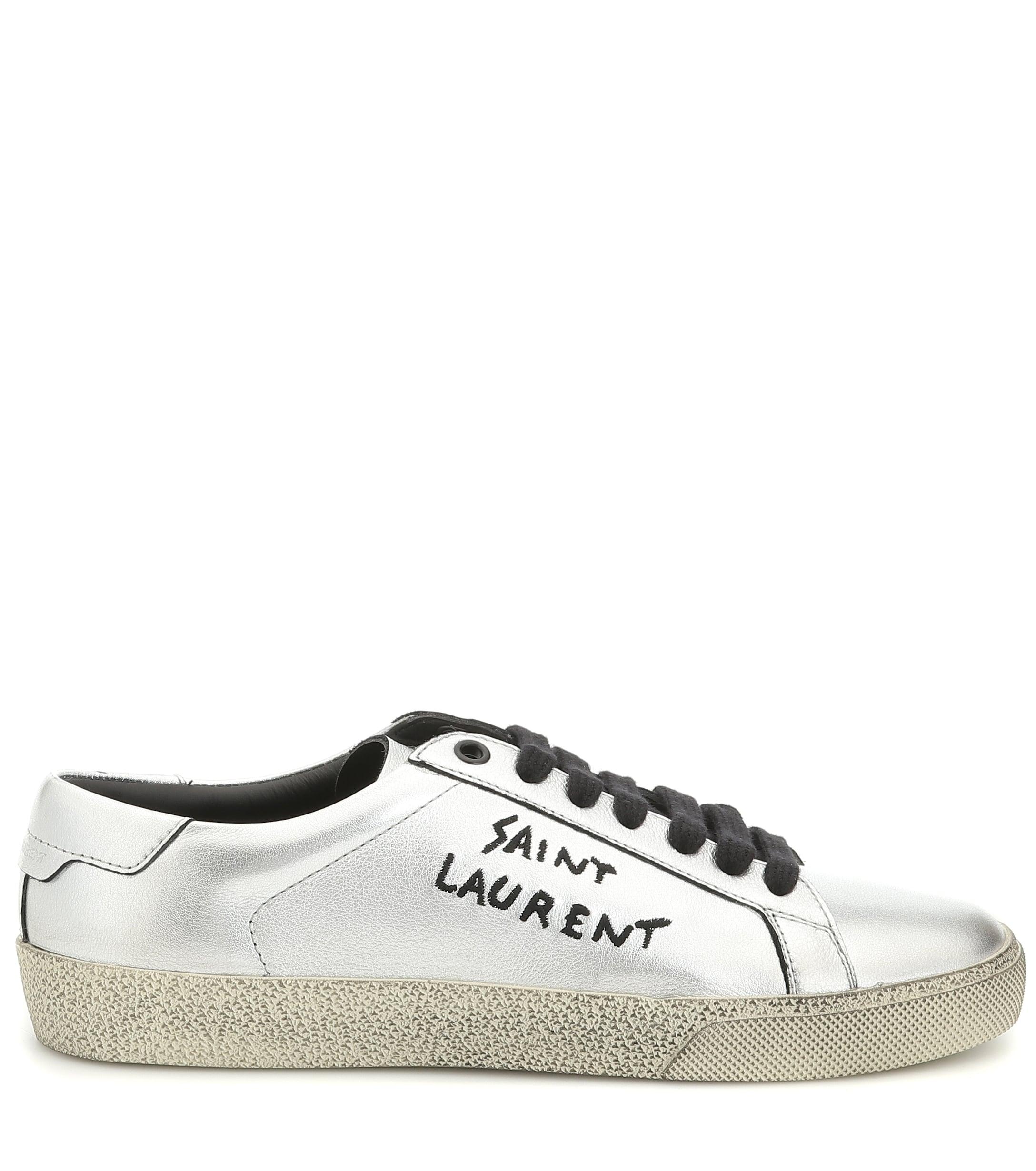 Saint Laurent Court Classic Sl/06 Sneakers in Metallic Lyst Saint Laurent Court Classic Sl/06 Sneakers in Metallic Lyst