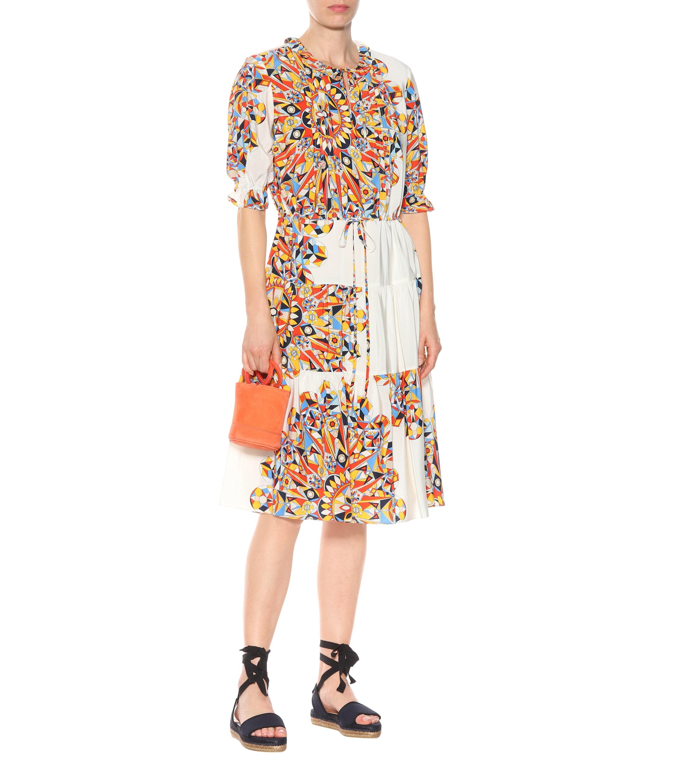 Tory Burch Arabella Printed Silk Dress Lyst