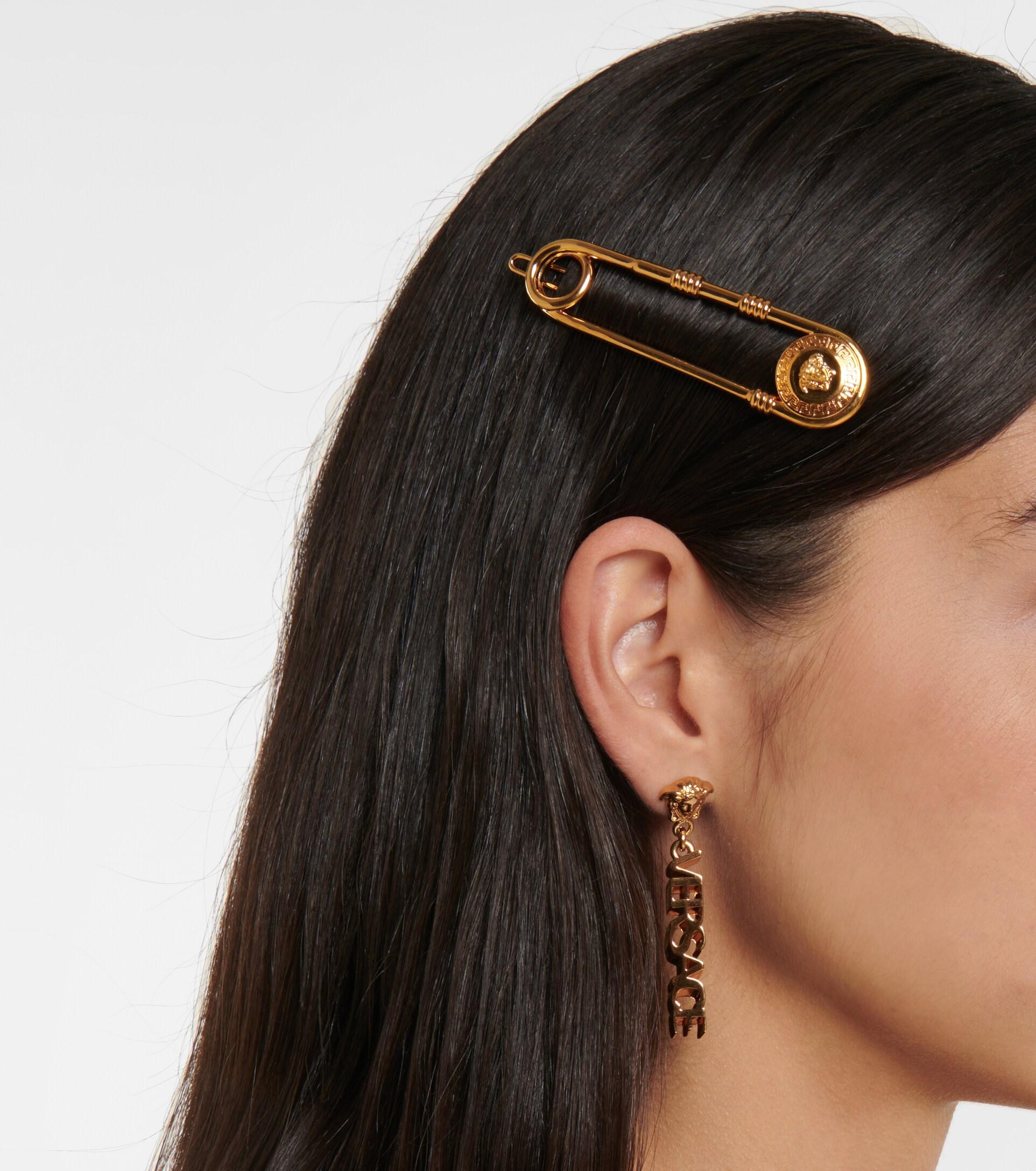Haarspangen und Haarschmuck Damen Accessoires Haarbänder Versace Kristall-haarspange Mit Medusa 