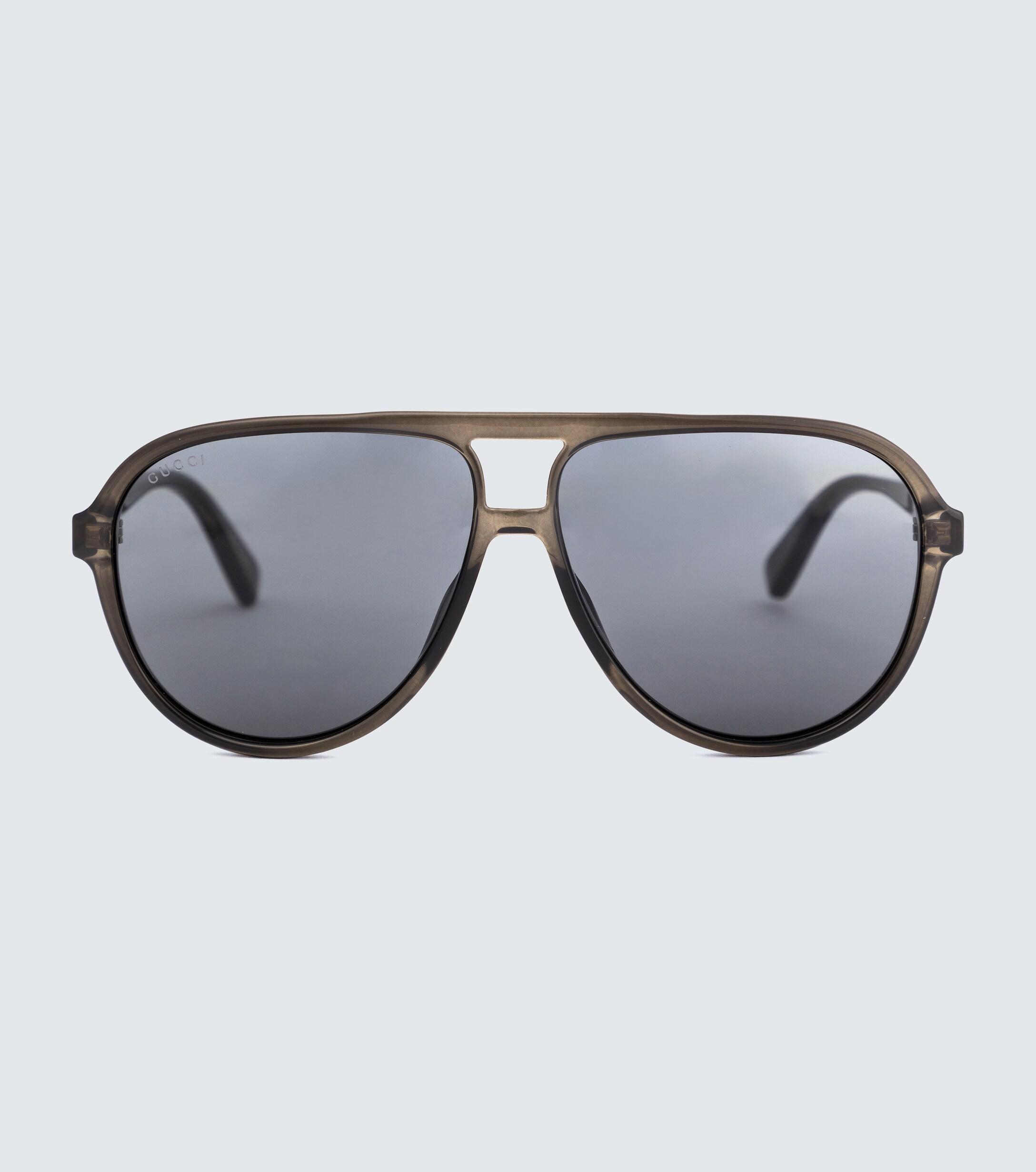 Occhiali aviator da Uomo di Gucci in Grigio | Lyst